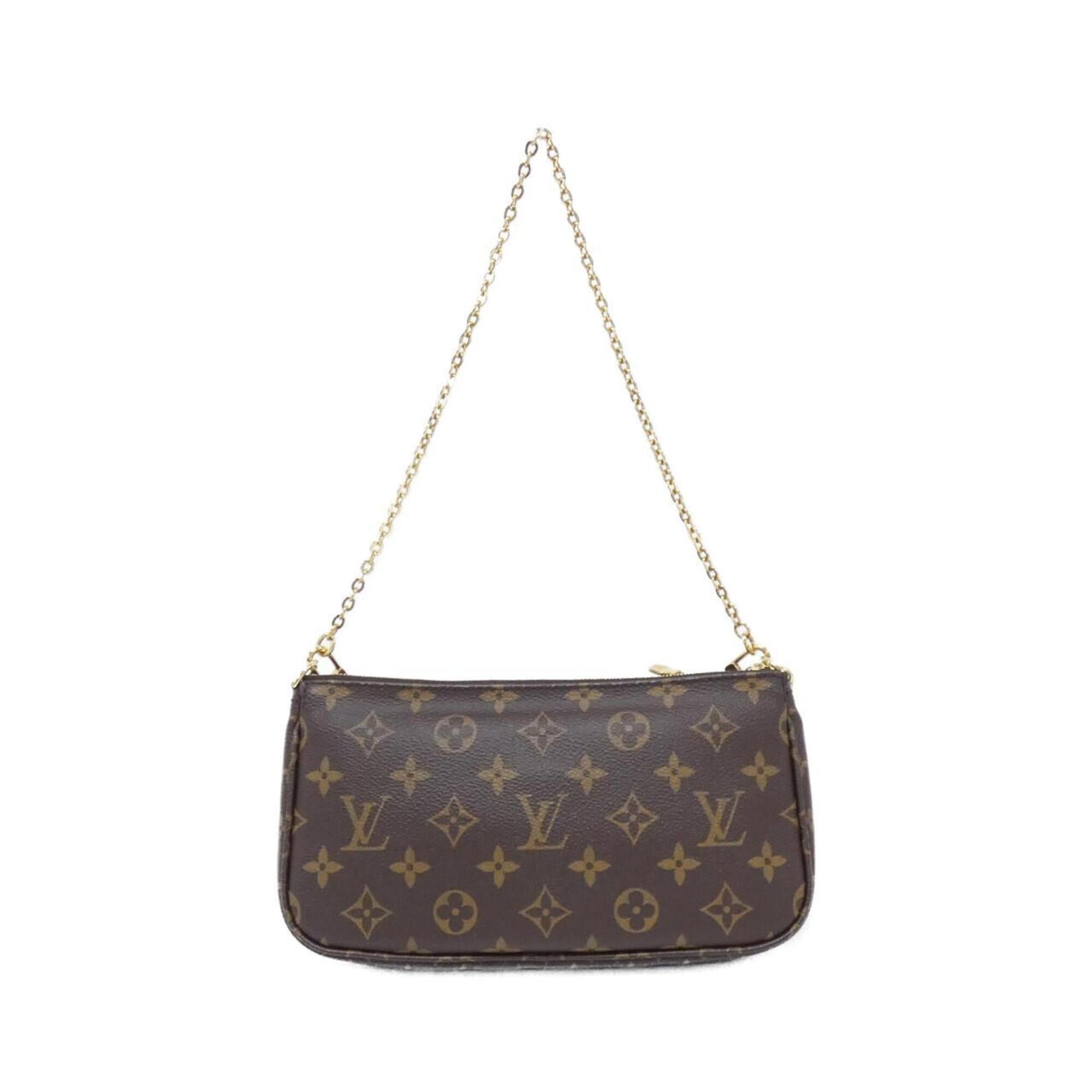 Louis Vuitton Khaki Marron Coated Canvas Pochette Pouch Shoulder Bag (Pre-Owned)