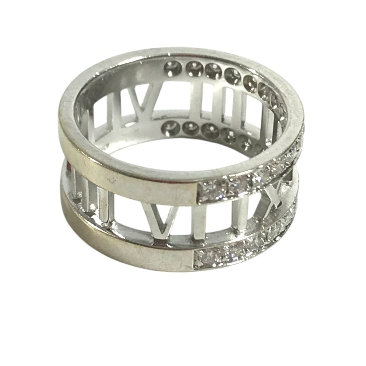 Tiffany Silver White Gold (18K) Band Ring (Pre-Owned)