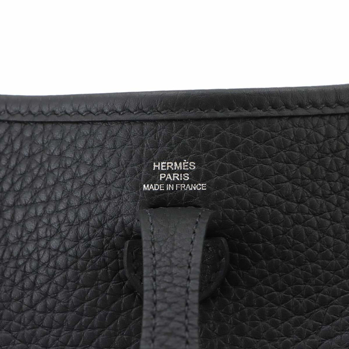 Hermes Black Taurillon Clemence Leather Handbag Shoulder Bag (Pre-Owned)