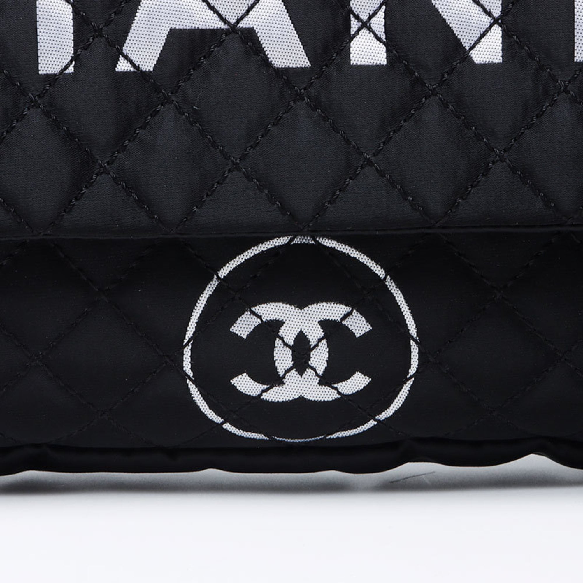 Chanel Matelasse Black Nylon Handbag (Pre-Owned)