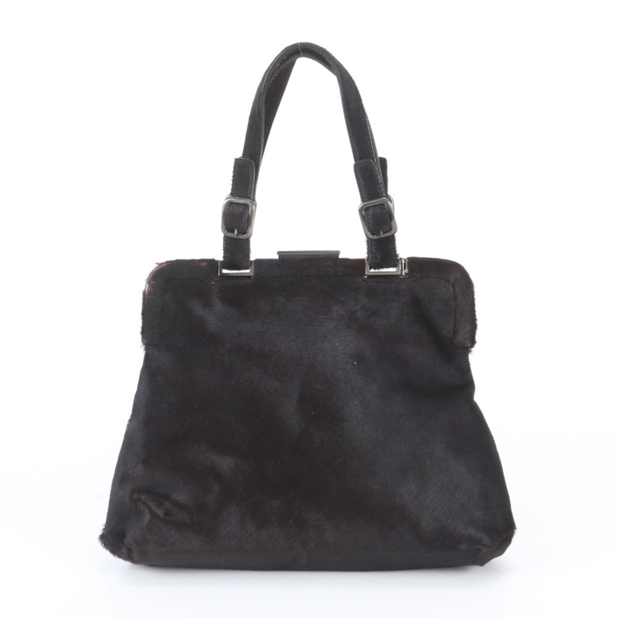 Prada Brown Leather Handbag Tote Bag (Pre-Owned)