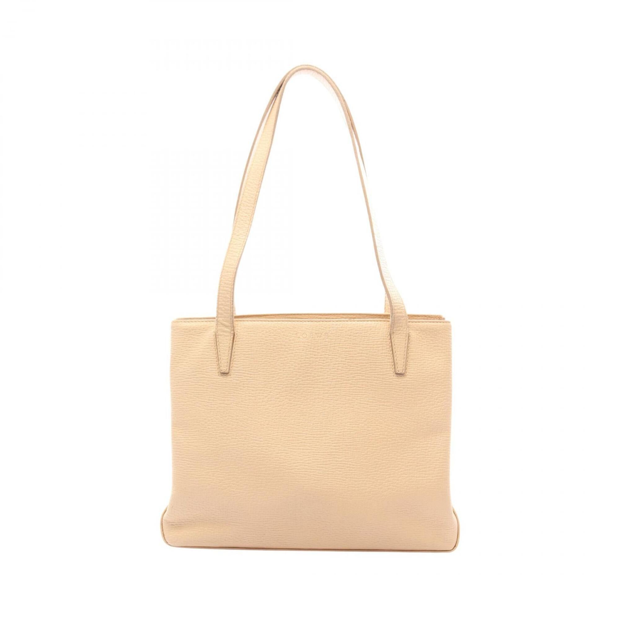 Loewe Beige Leather Handbag Tote Bag (Pre-Owned)