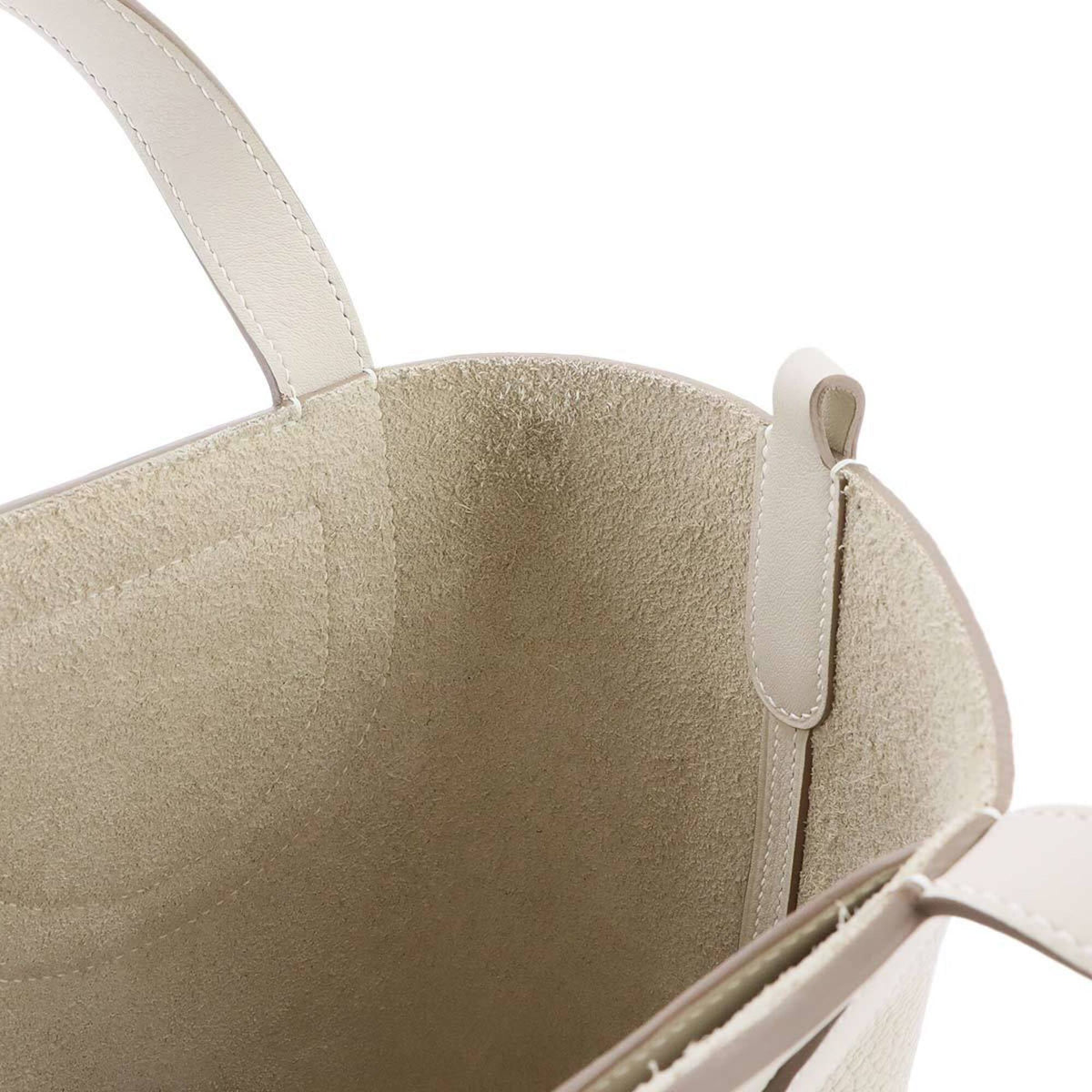 Hermes White Taurillon Clemence Leather Swift Leather Handbag (Pre-Owned)