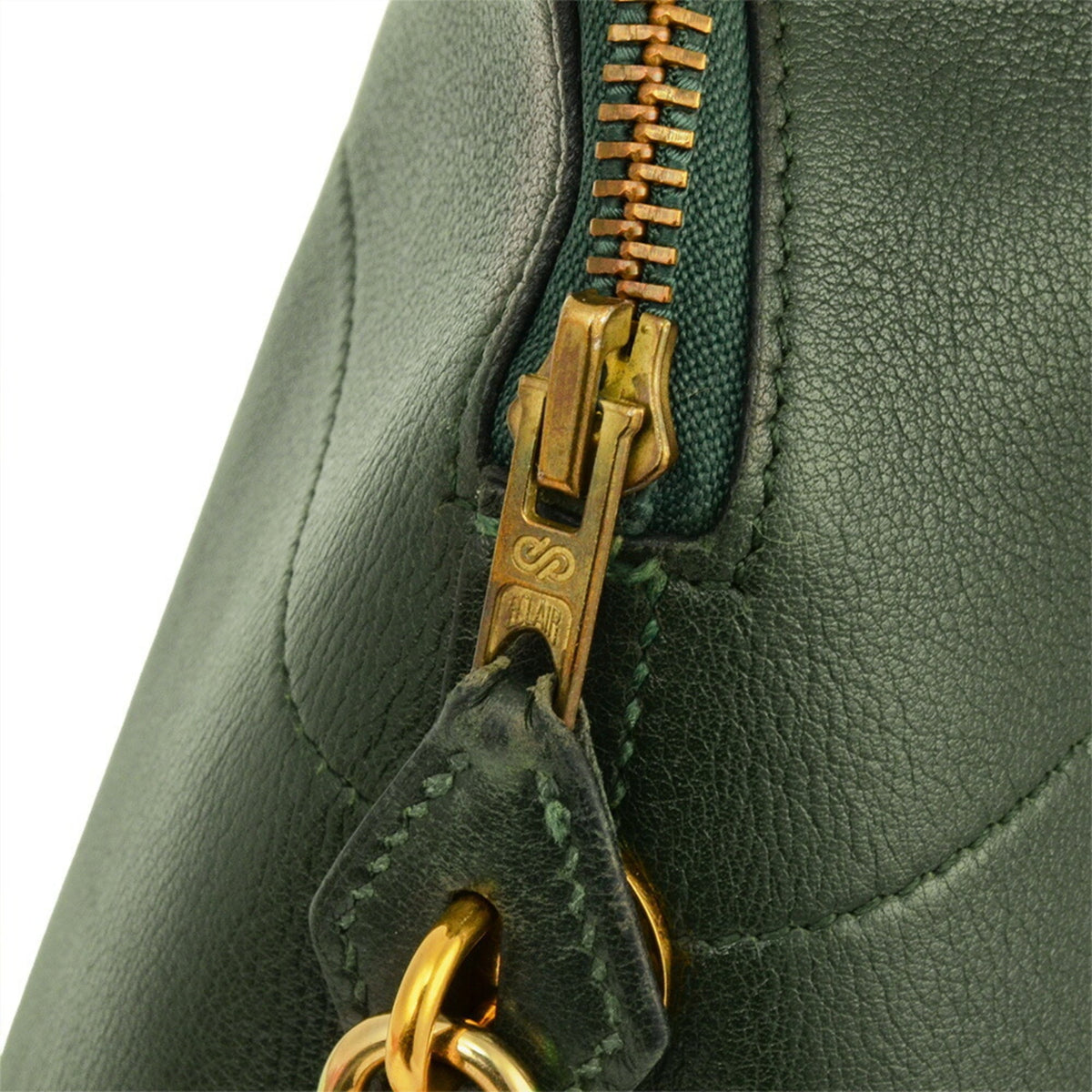 Hermes Bolide Green Ardennes Leather Handbag (Pre-Owned)