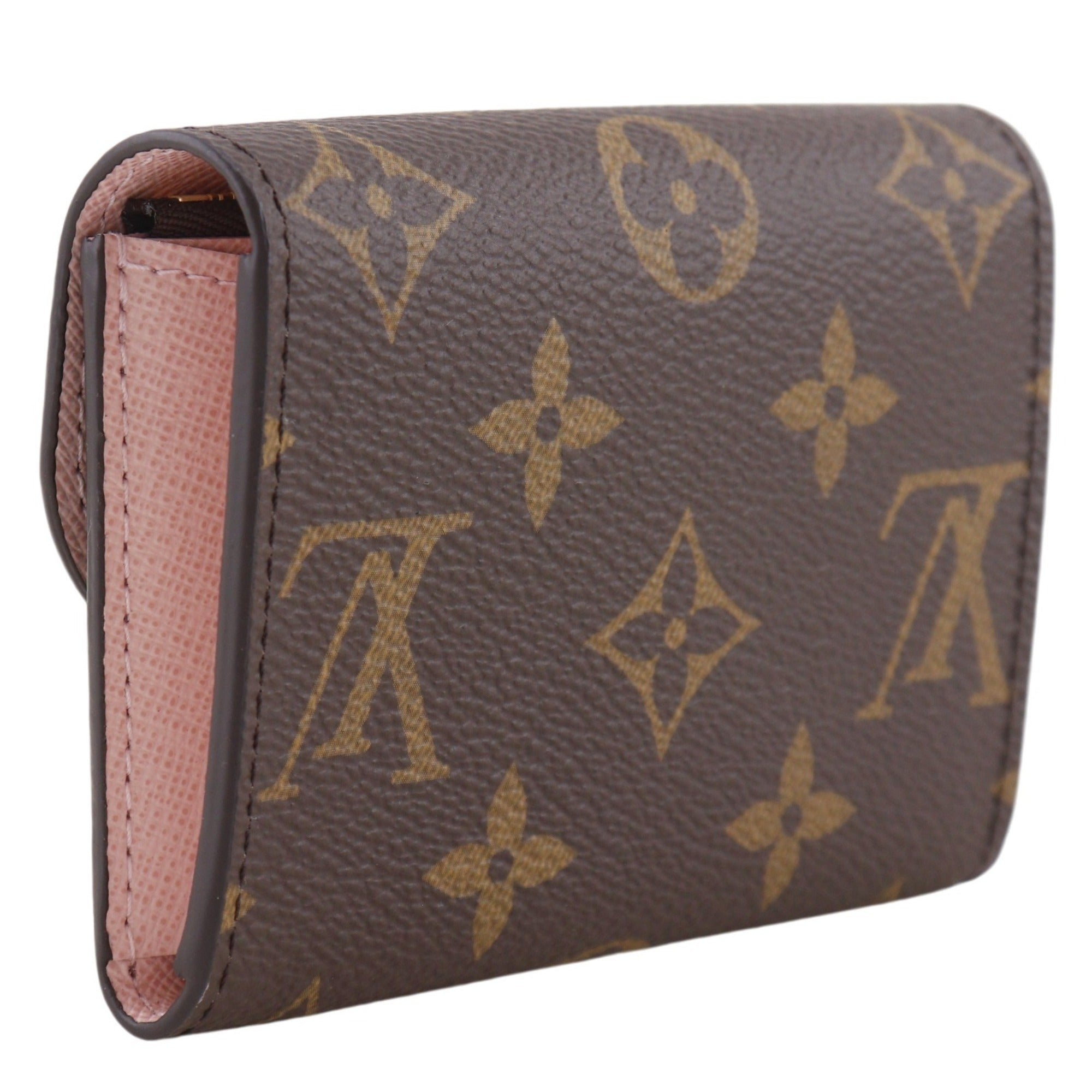 Louis Vuitton Brown Monogram Rose Ballerine Monogram Coin Purse/Coin Case (Pre-Owned)