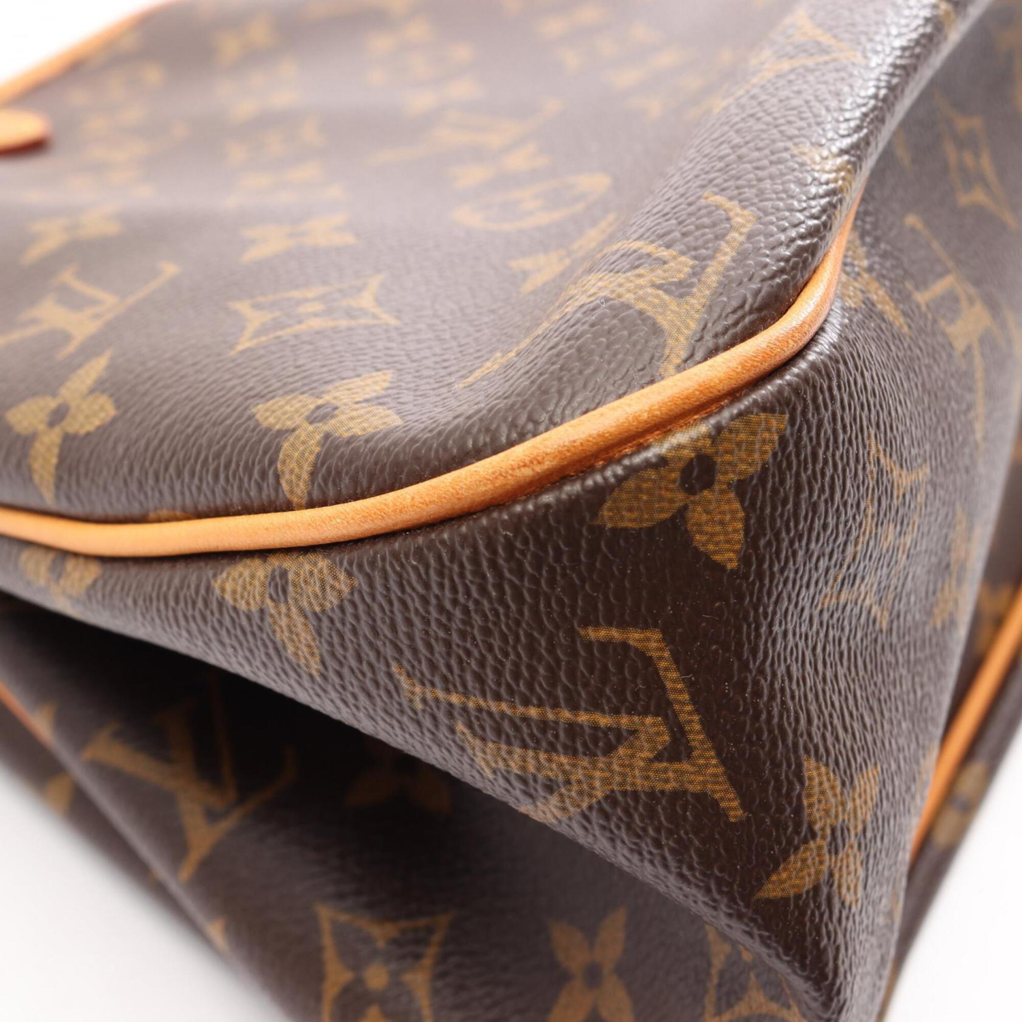 Louis Vuitton Brown Pvc Coated Canvas Leather Handbag Shoulder Bag (Pre-Owned)
