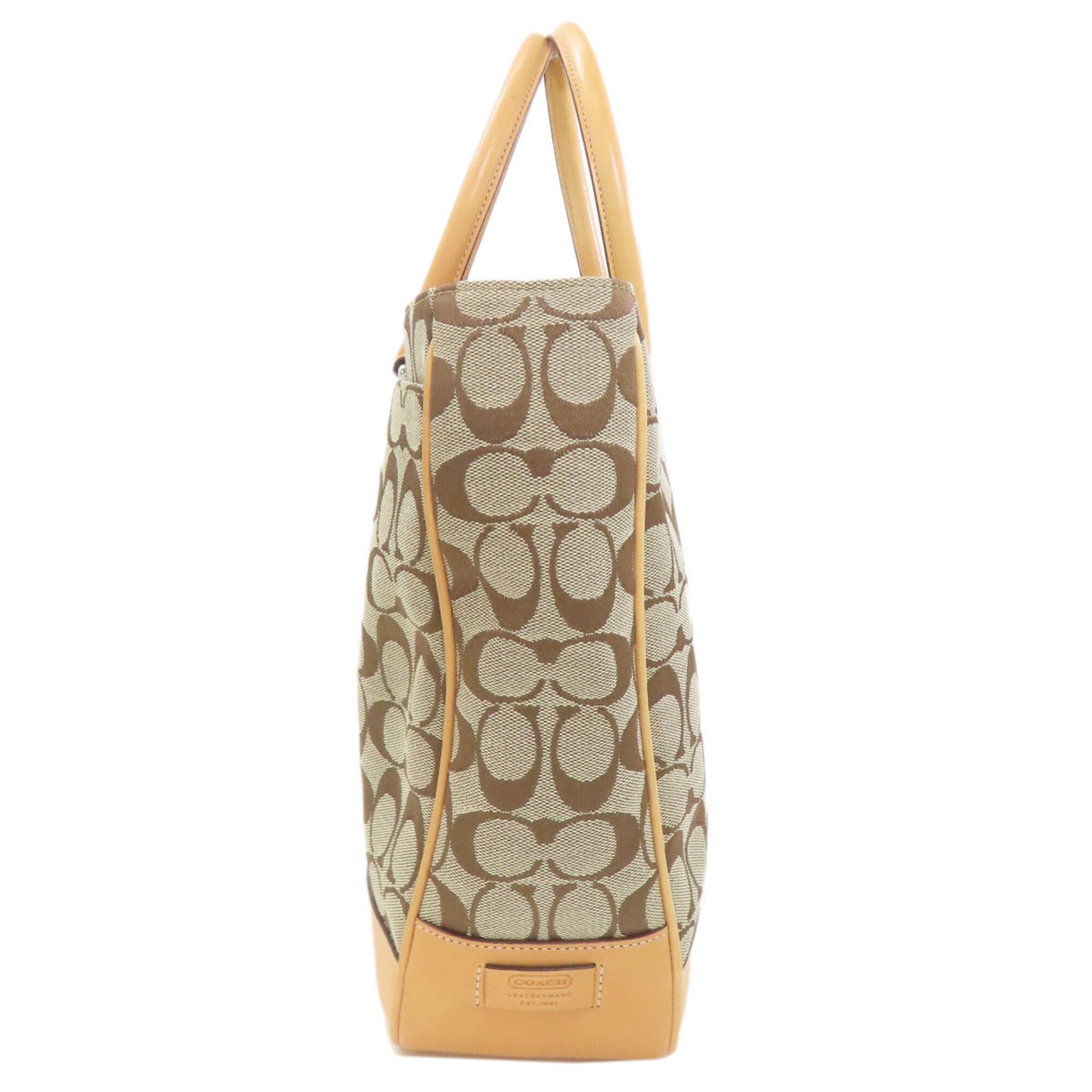 Coach Brown Canvas Tote Bag (Pre-Owned)