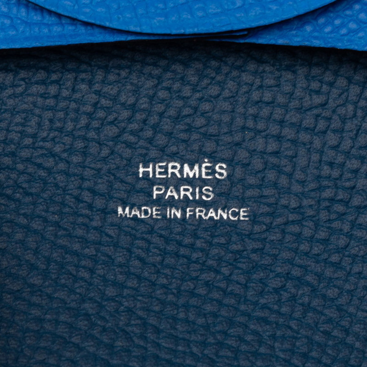 Hermes Blue Epsom Leather Coin Purse/Coin Case (Pre-Owned)