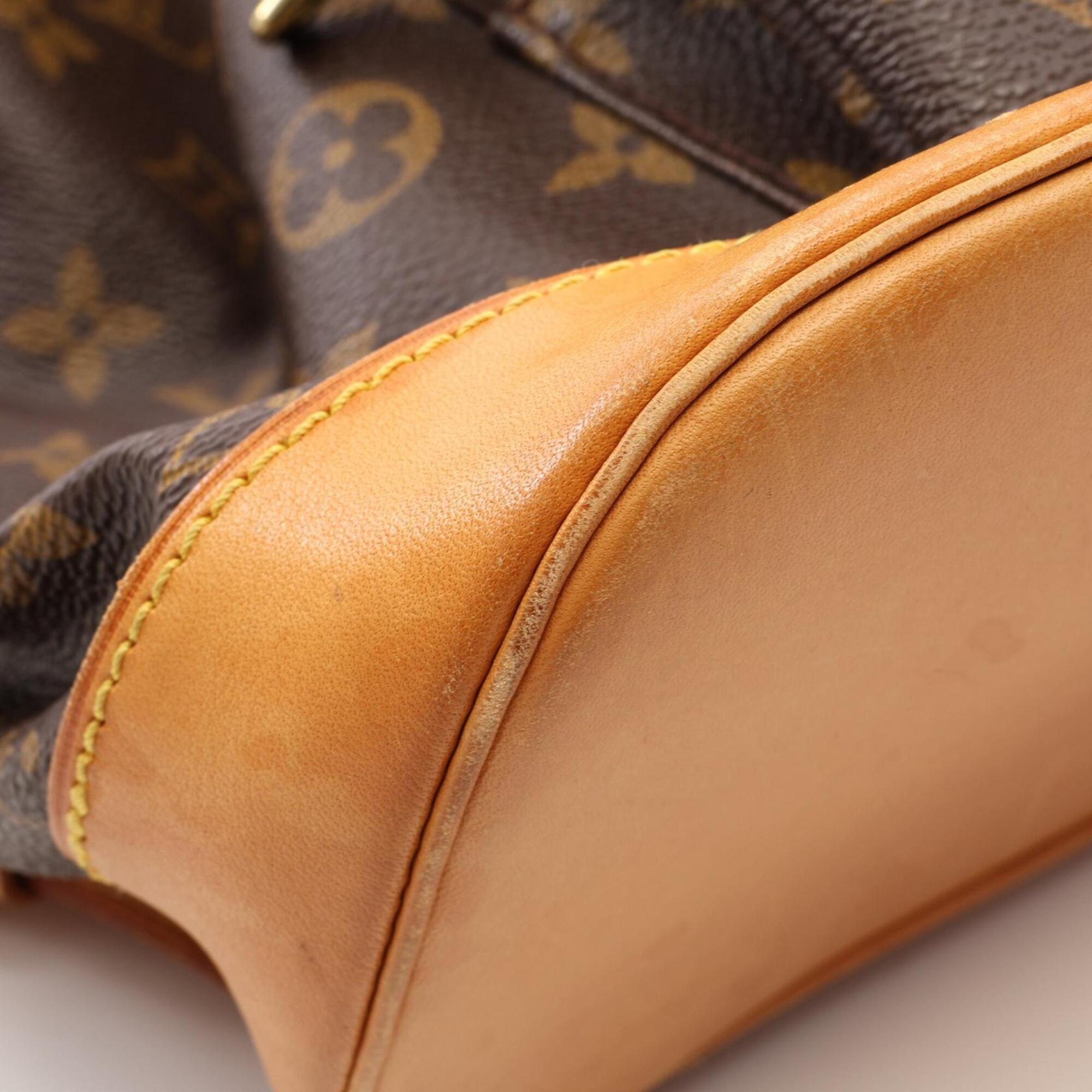 Louis Vuitton Monogram Brown Coated Canvas Leather Backpack (Pre-Owned)