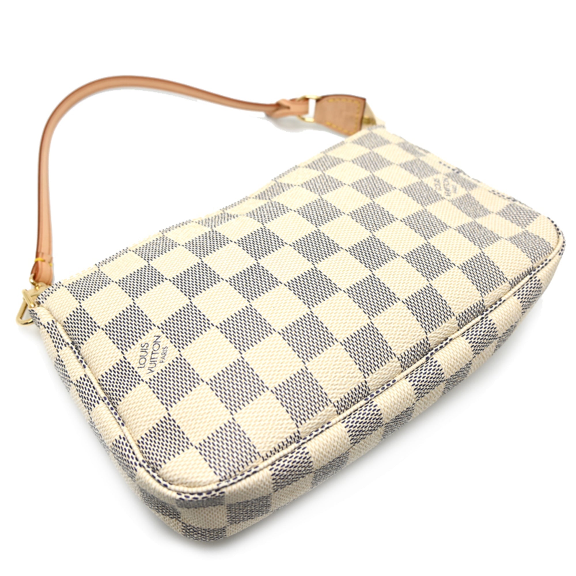 Louis Vuitton White Damier Azur Pochette Shoulder Bag (Pre-Owned)