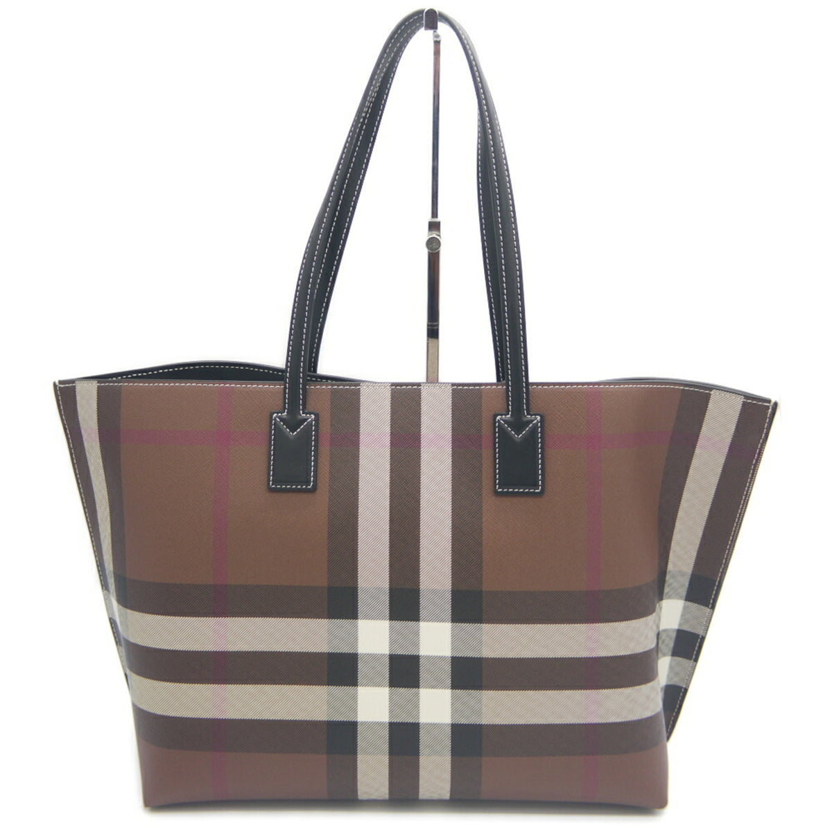 Burberry Brown Elastane Cotton Polyester Tote Bag (Pre-Owned)