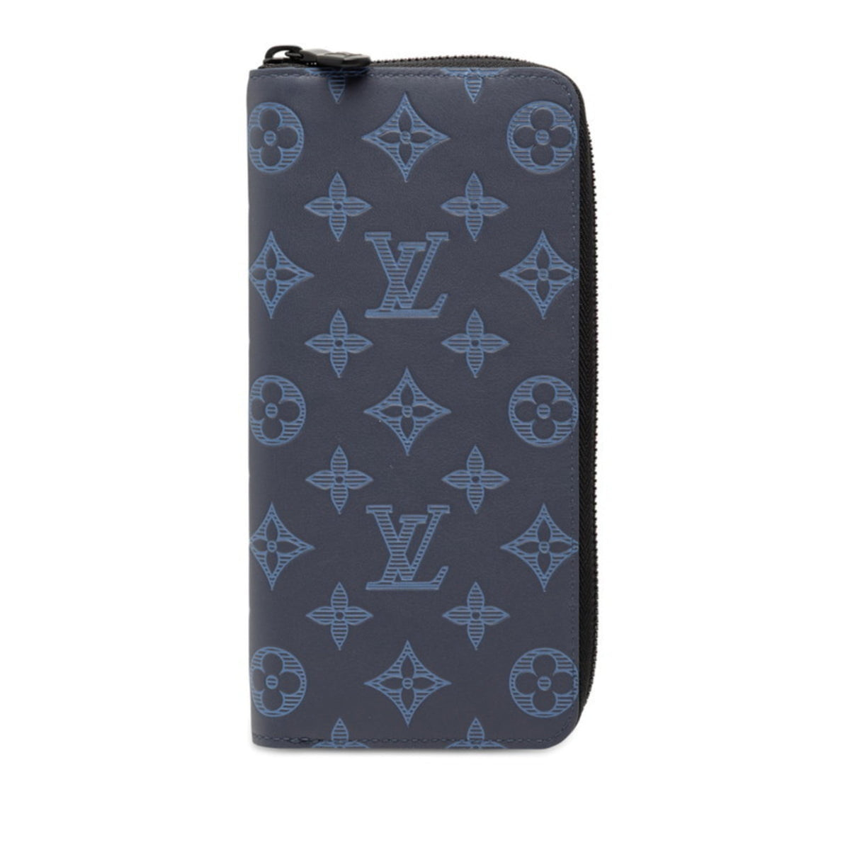 Louis Vuitton Monogram Shadow Blue Monogram Navy Monogram Shadow Long Wallet (Bi-Fold) (Pre-Owned)