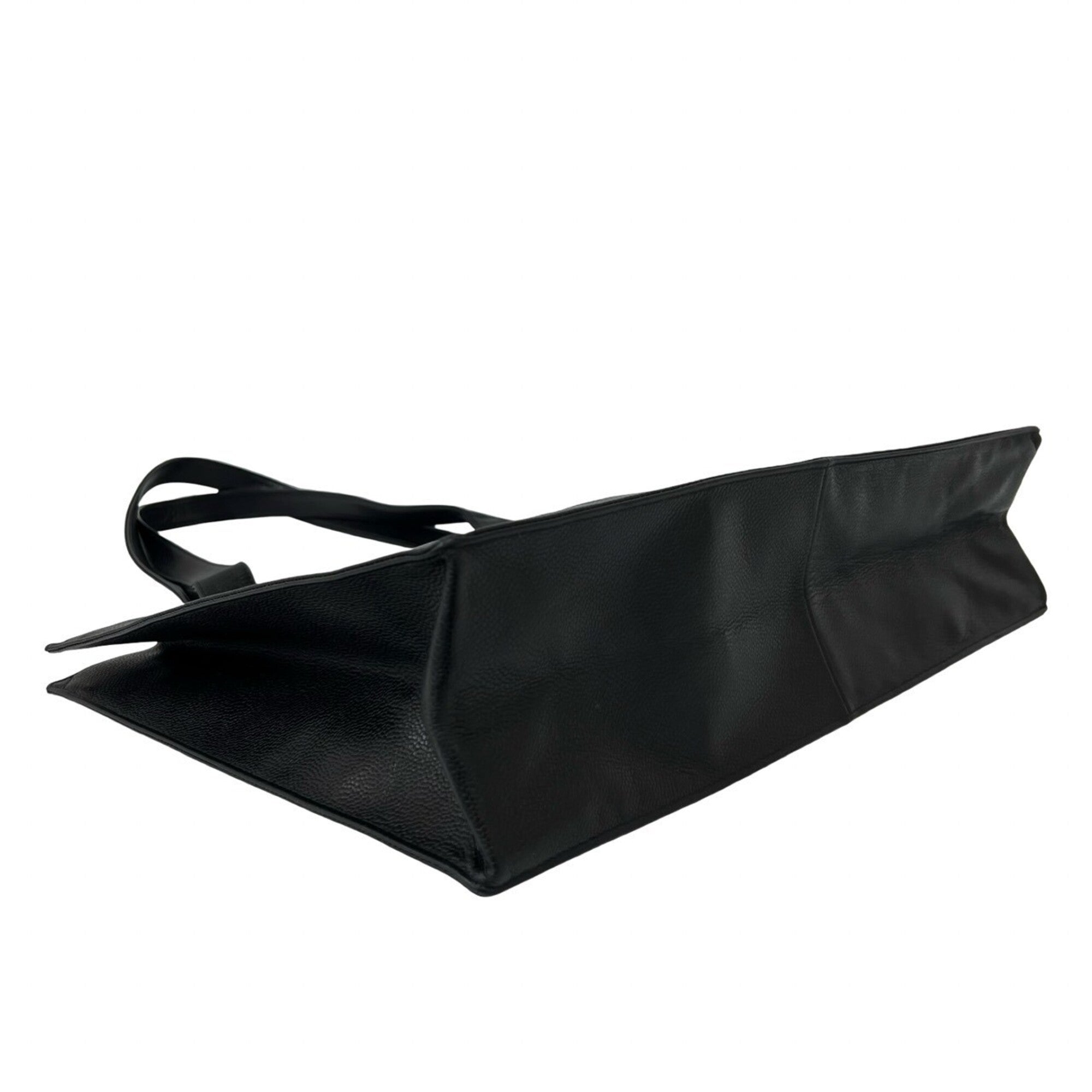 Chanel Black Grained Calfskin Tote Bag (Pre-Owned)