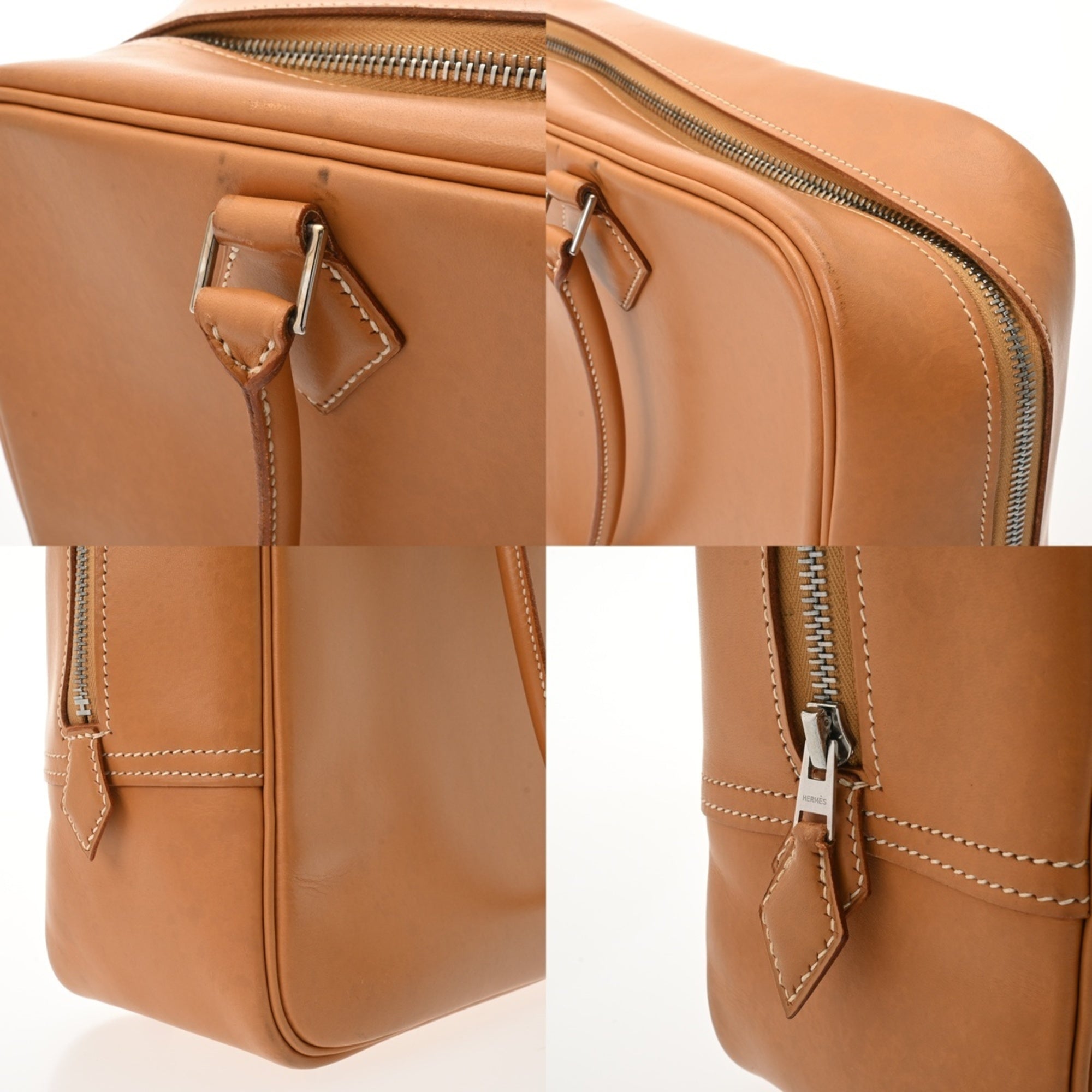 Hermes Natural Vache Leather Handbag (Pre-Owned)