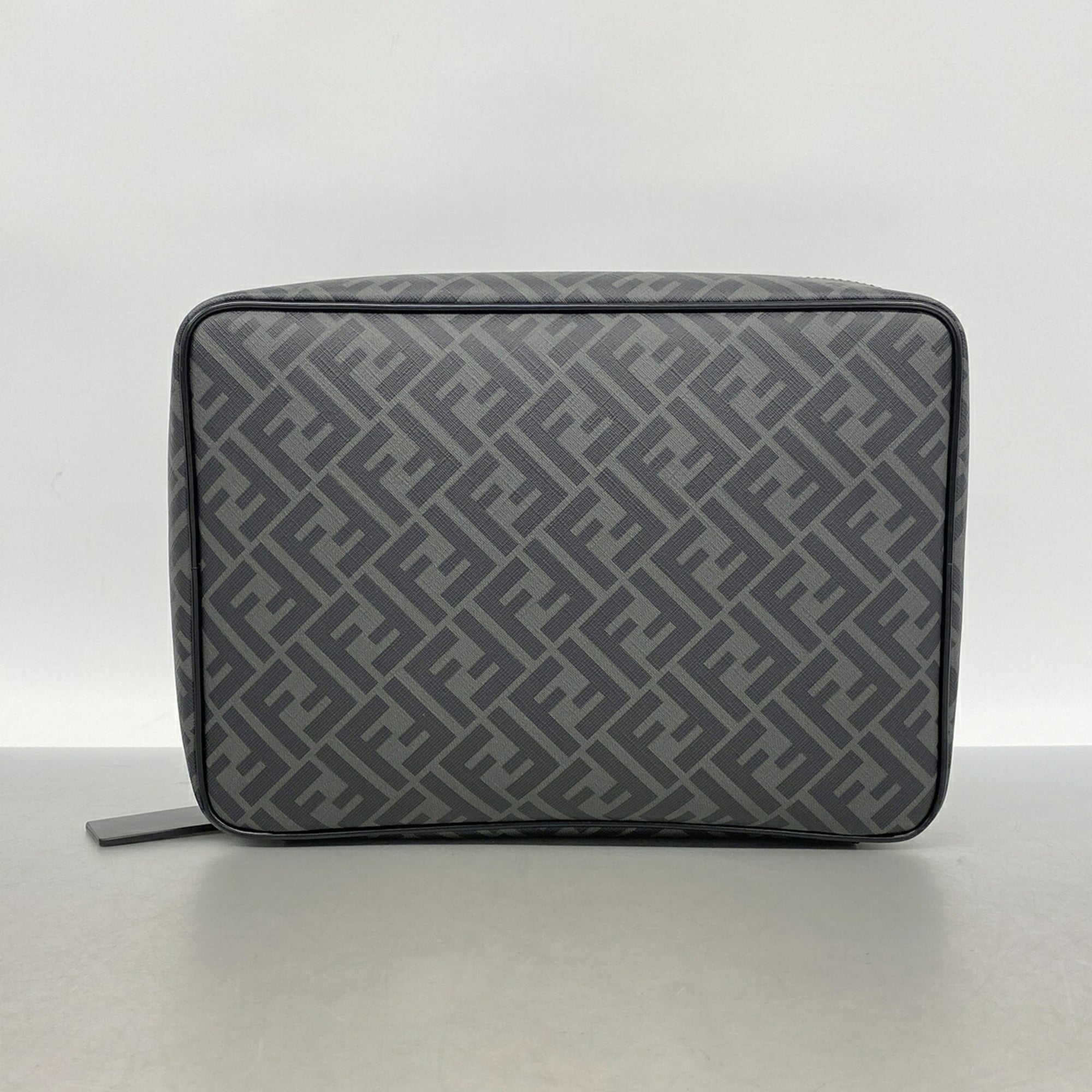 Fendi Black Gray Pvc Pouch (Pre-Owned)