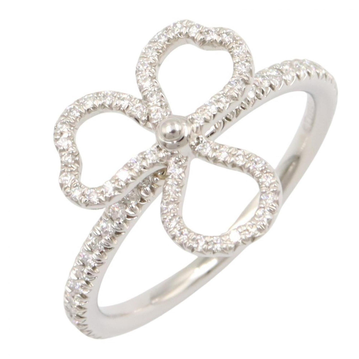 Tiffany Silver Clear Platinum 950 Band Ring (Pre-Owned)