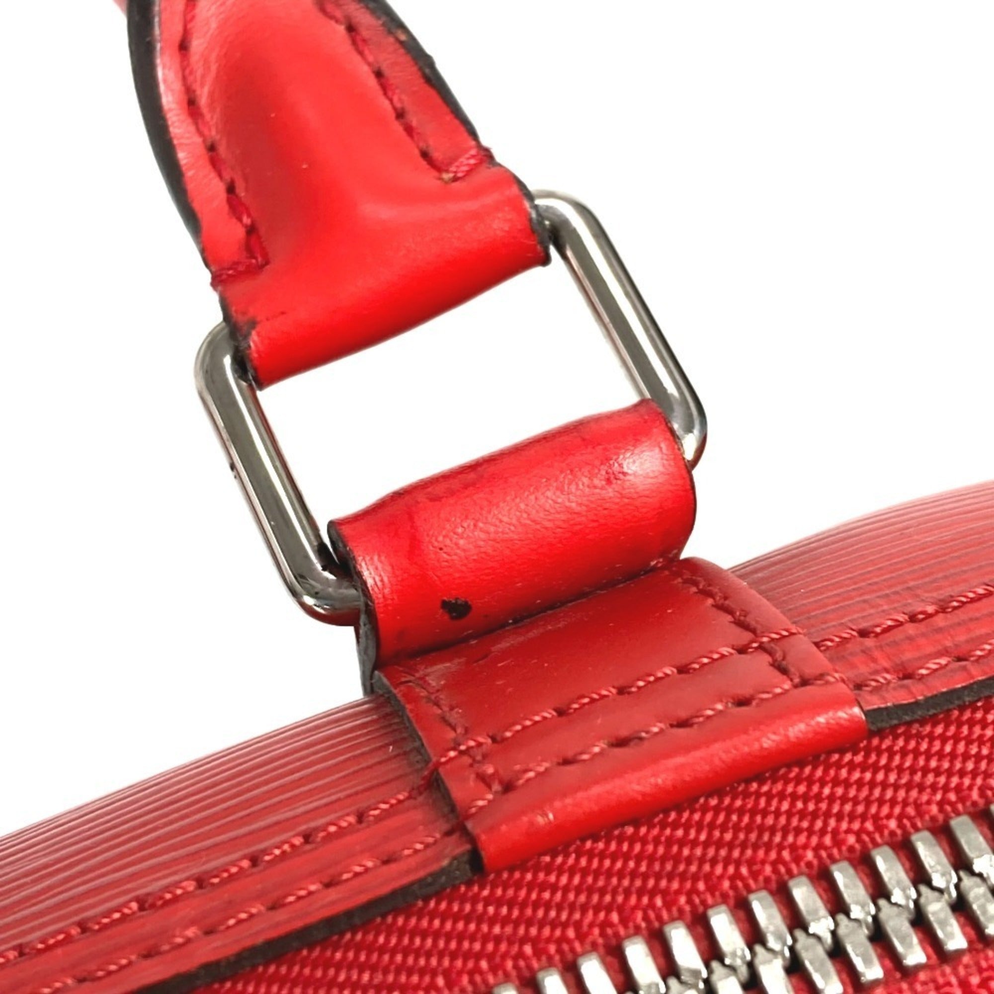 Louis Vuitton Red Color White Epi Leather Boston Bag (Pre-Owned)