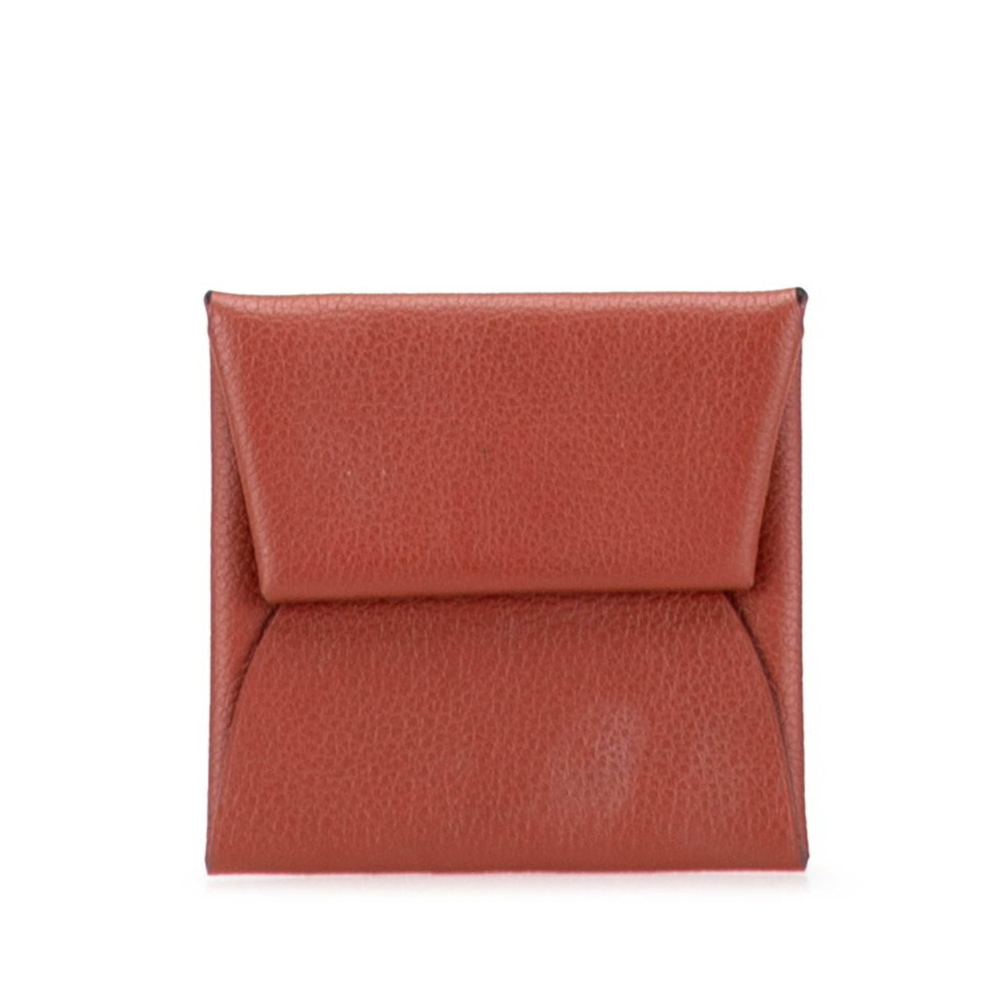Hermes Bastia Brown Coin Purse/Coin Case (Pre-Owned)