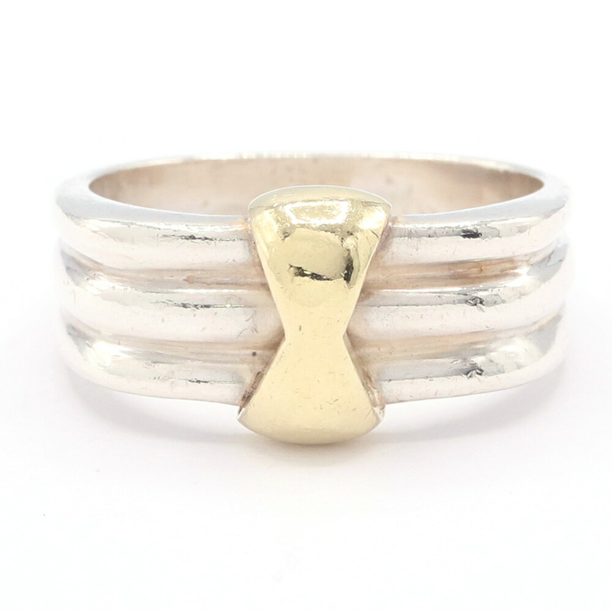 Tiffany Yellow Gold (18K) Sterling Silver 925 Band Ring (Pre-Owned)