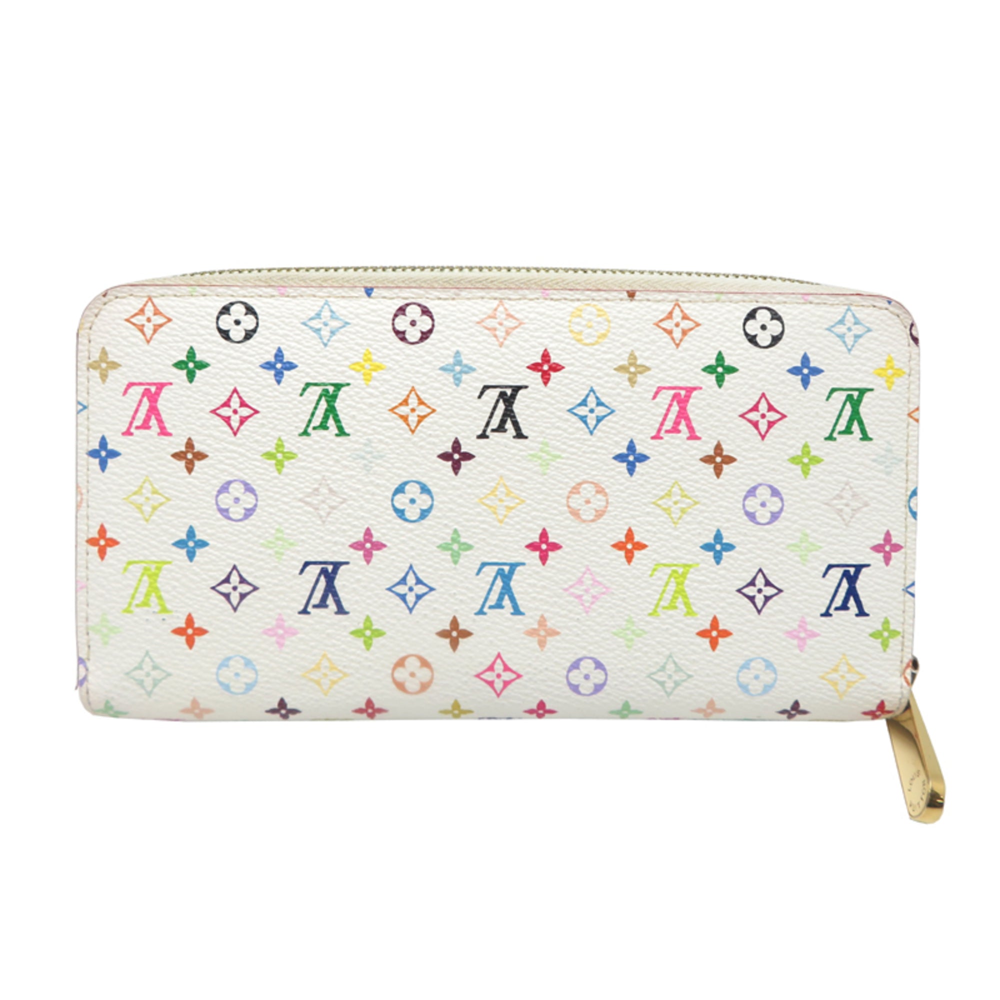 Louis Vuitton White Monogram Multicolore Long Wallet (Bi-Fold) (Pre-Owned)