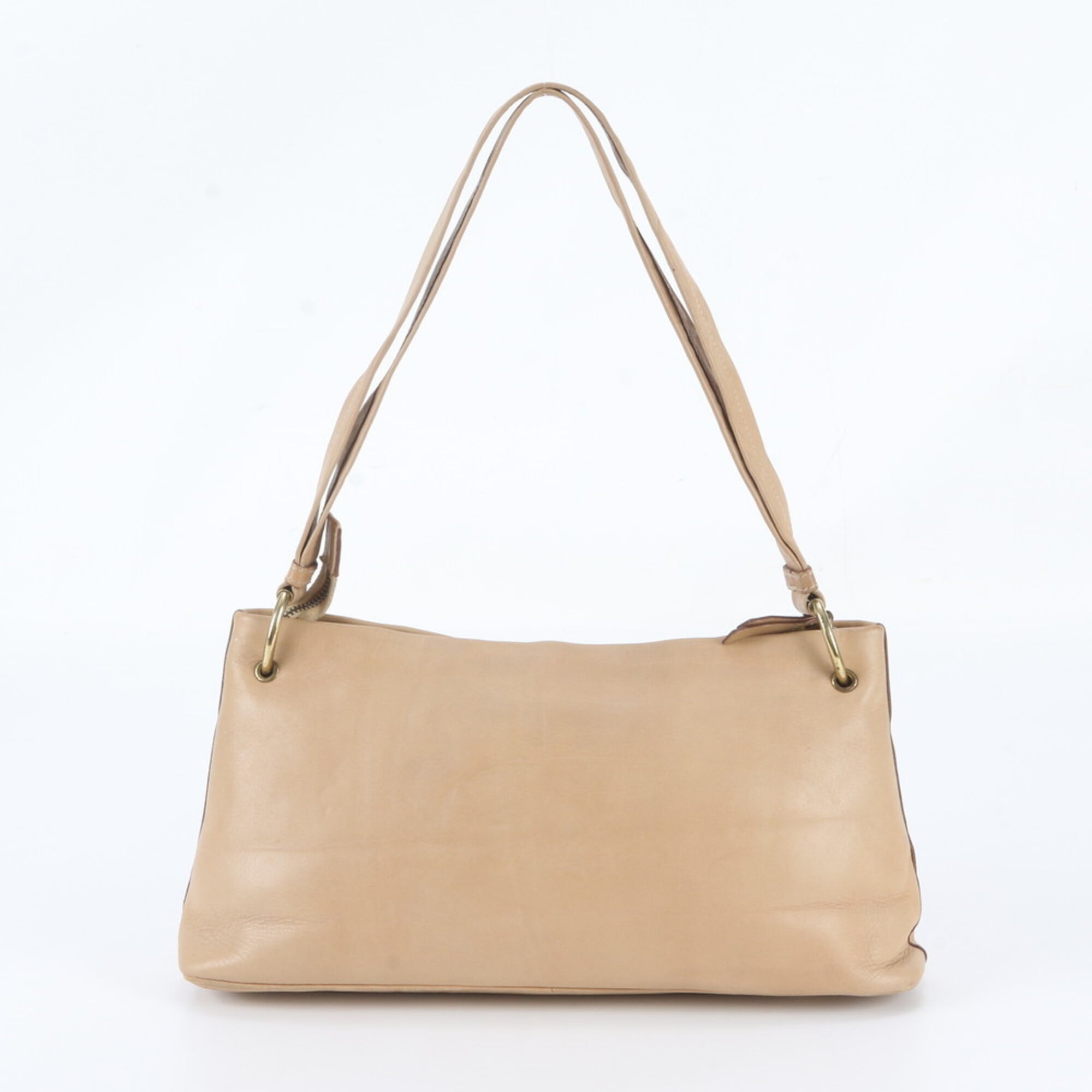 Gucci Beige Leather Handbag Shoulder Bag Tote Bag (Pre-Owned)
