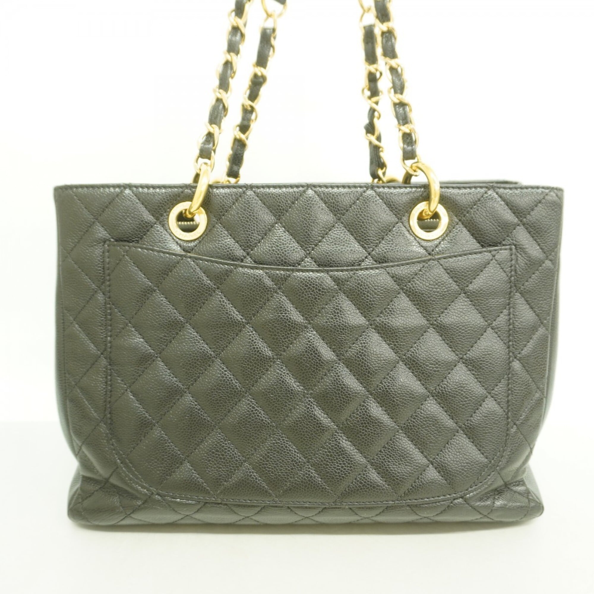 Chanel Black Grained Calfskin Tote Bag (Pre-Owned)