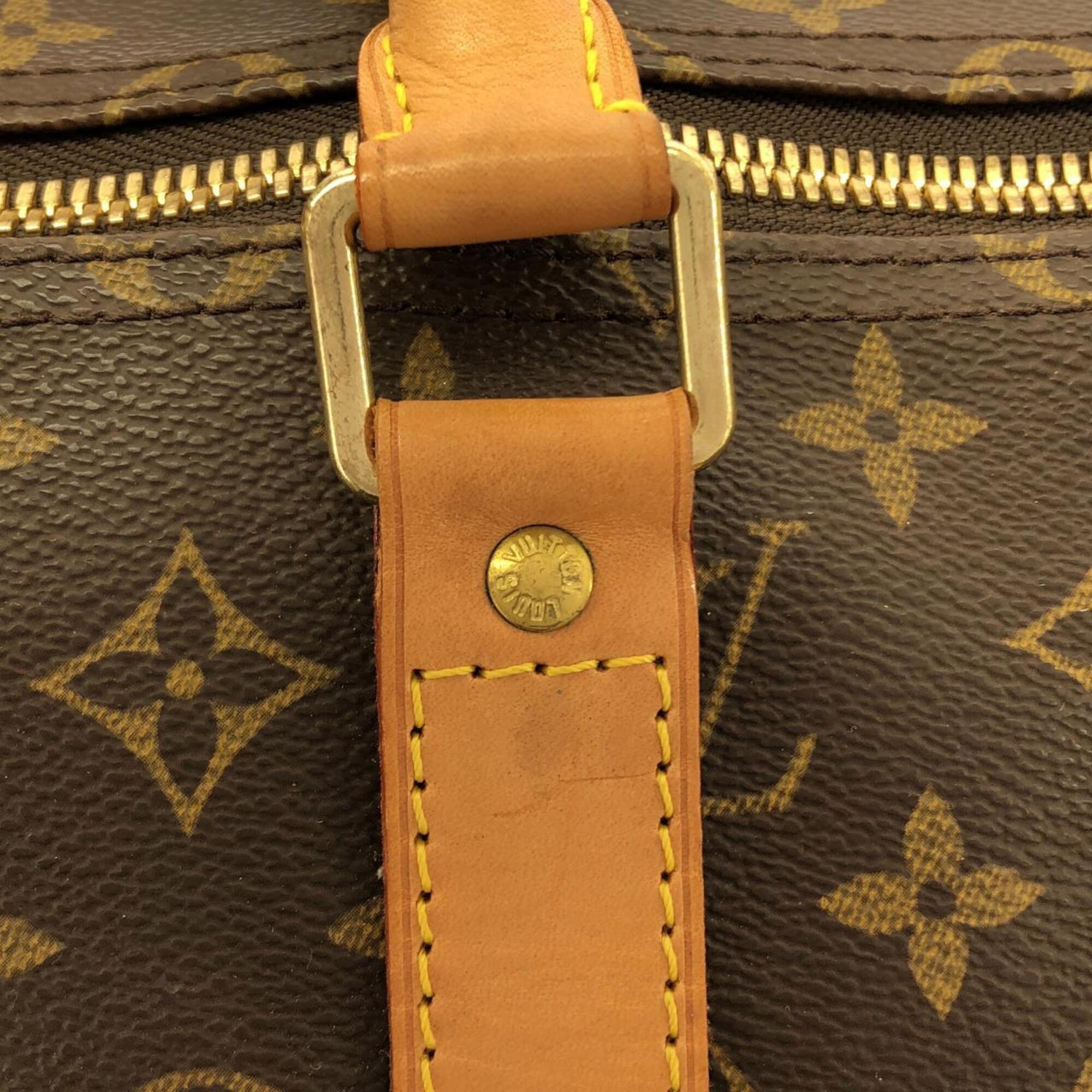 Louis Vuitton Monogram Marron Coated Canvas Boston Bag (Pre-Owned)