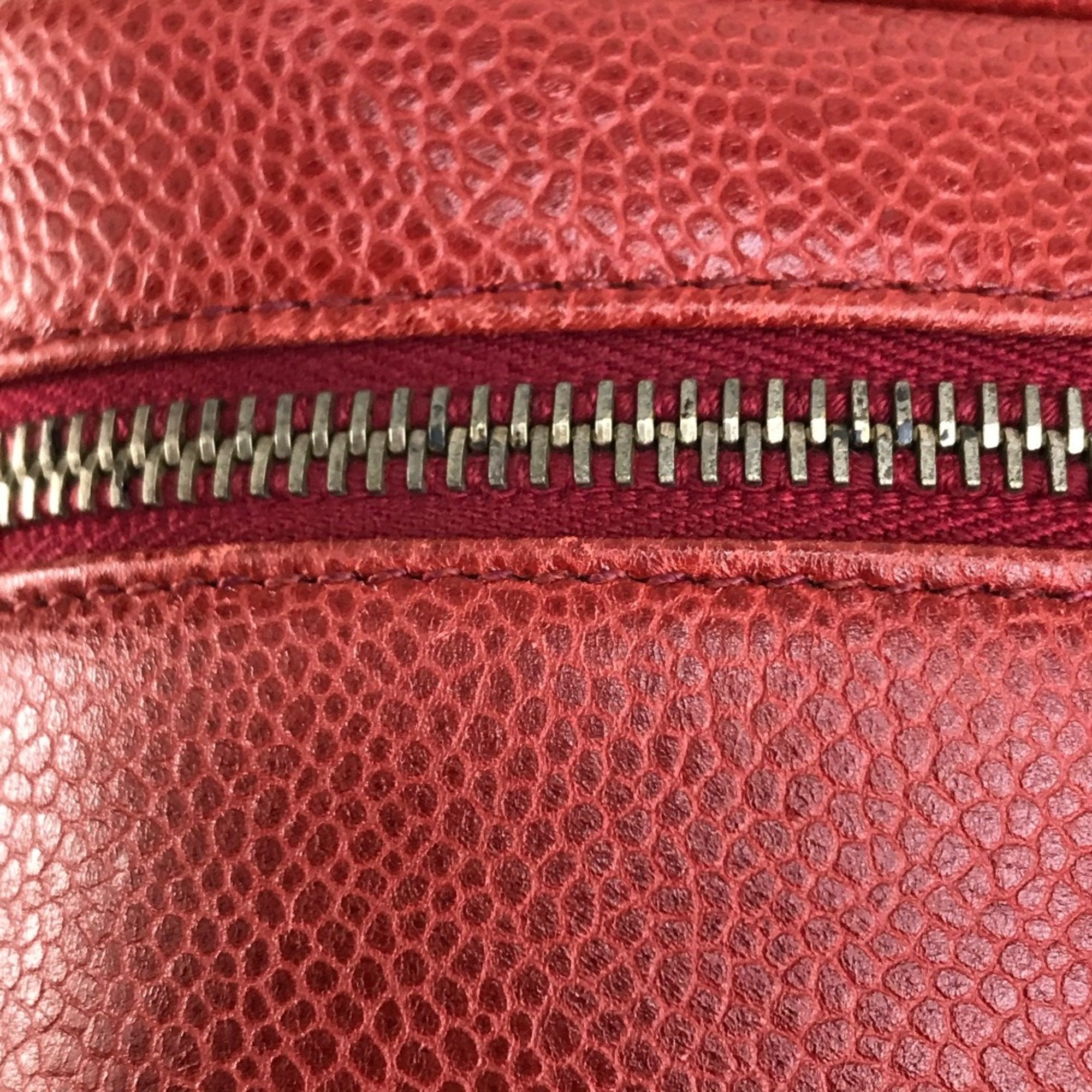 Chanel Red Leather Handbag (Pre-Owned)