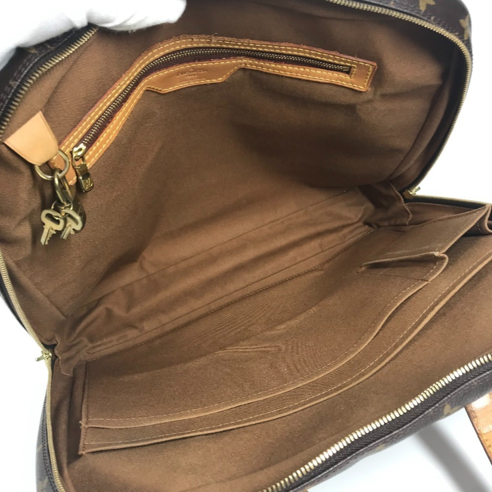 Louis Vuitton Brown Monogram Canvas Handbag Tote Bag (Pre-Owned)