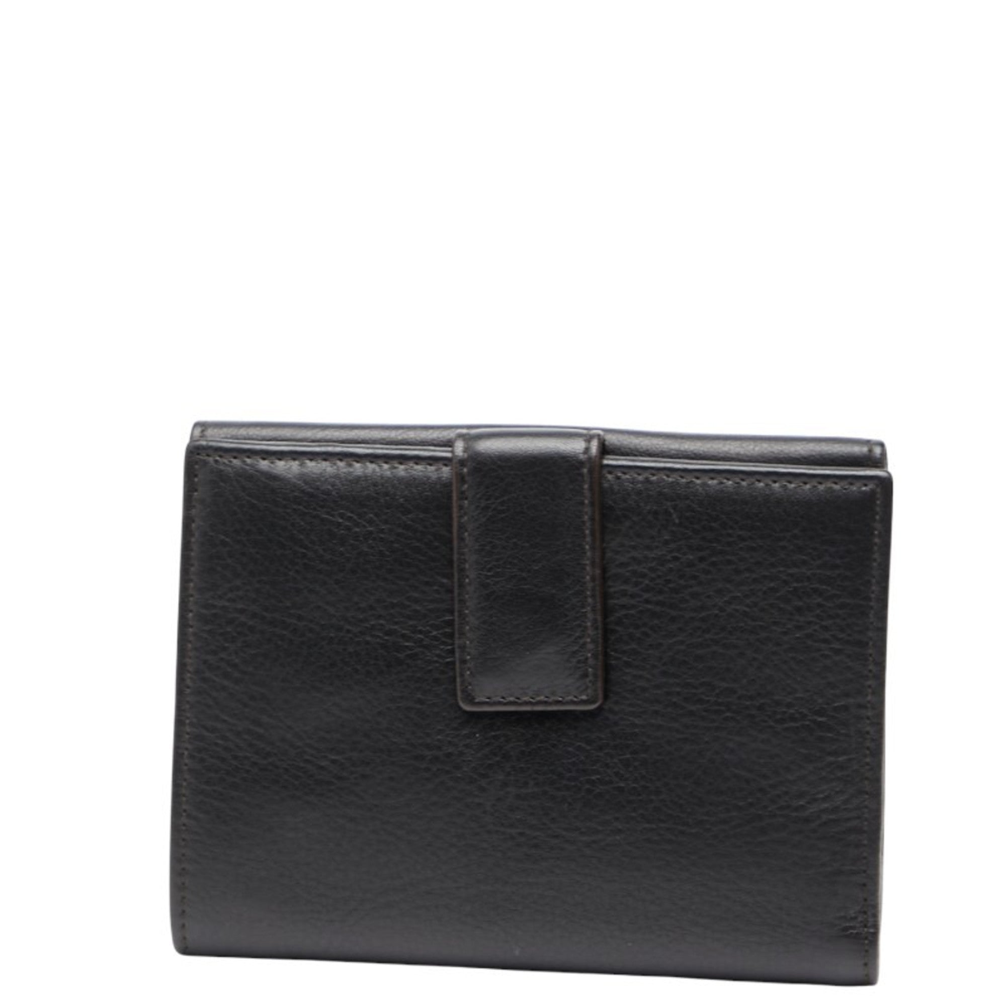 Salvatore Ferragamo Black Leather Wallet (Bi-Fold) (Pre-Owned)