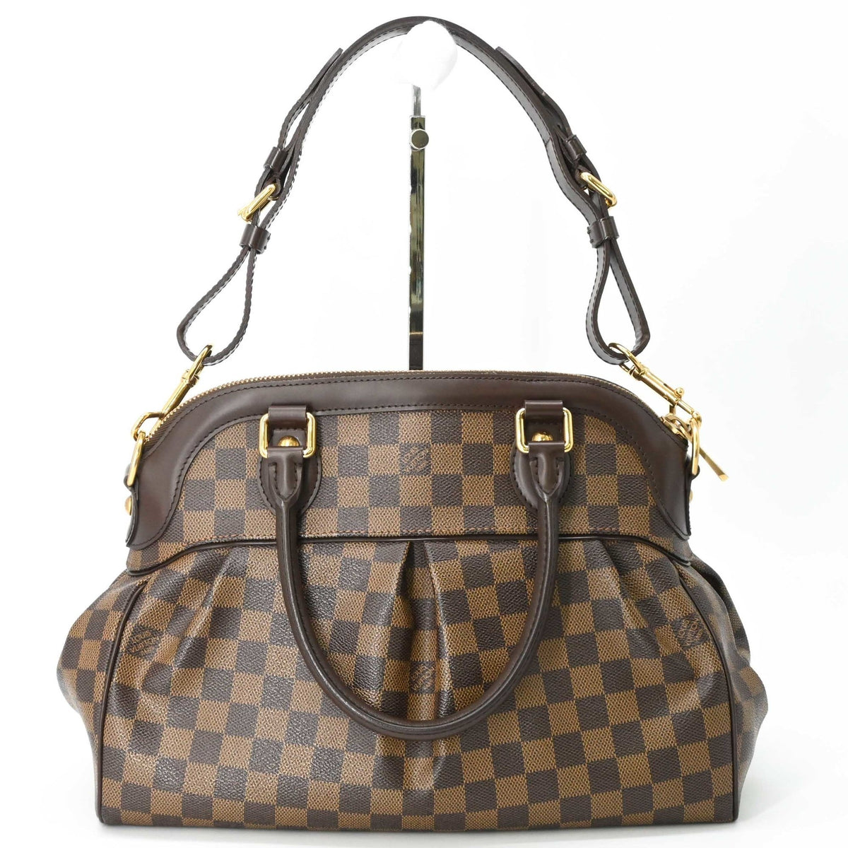 Louis Vuitton Damier Brown Ebene Damier Canvas Handbag Shoulder Bag (Pre-Owned)