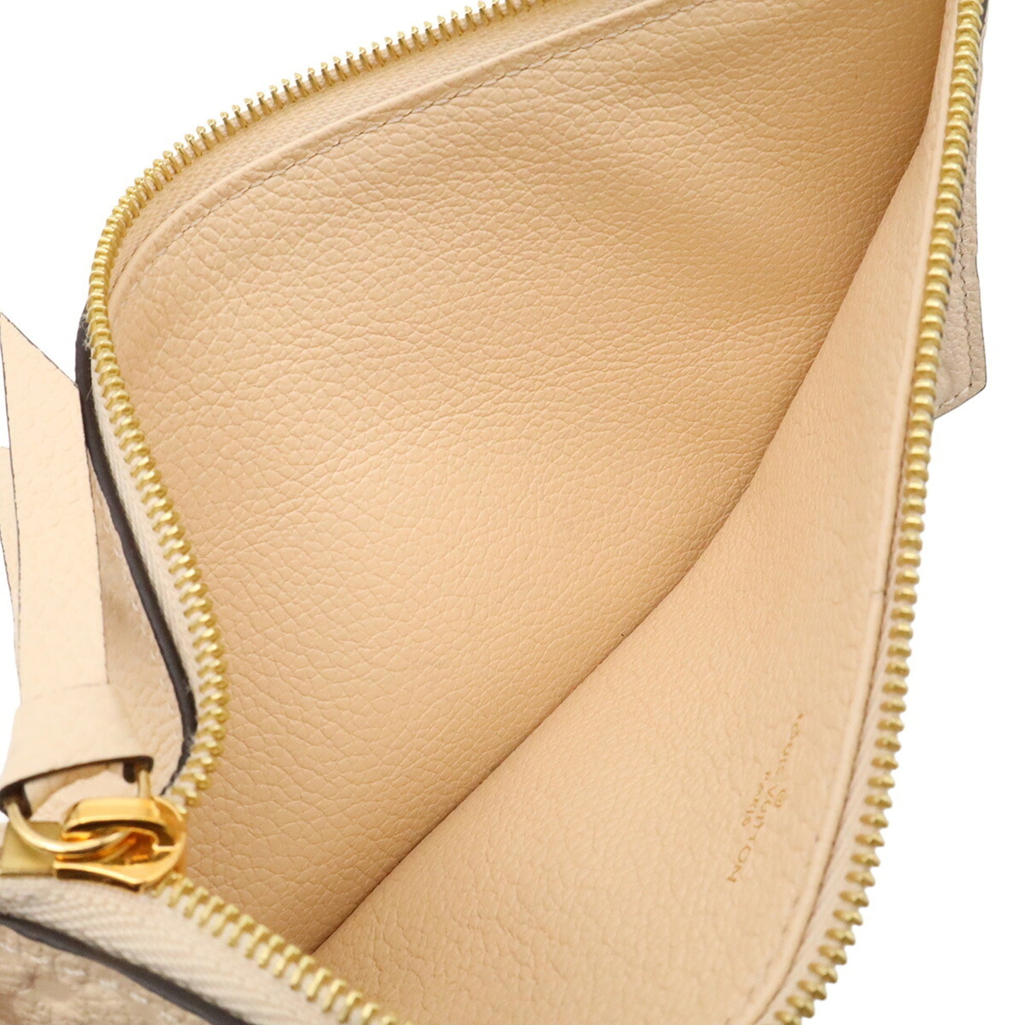 Louis Vuitton Cream Leather Clutch Bag Pochette Shoulder Bag (Pre-Owned)