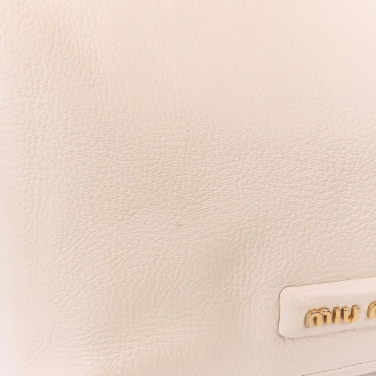 Miu Miu Black White Leather Handbag (Pre-Owned)