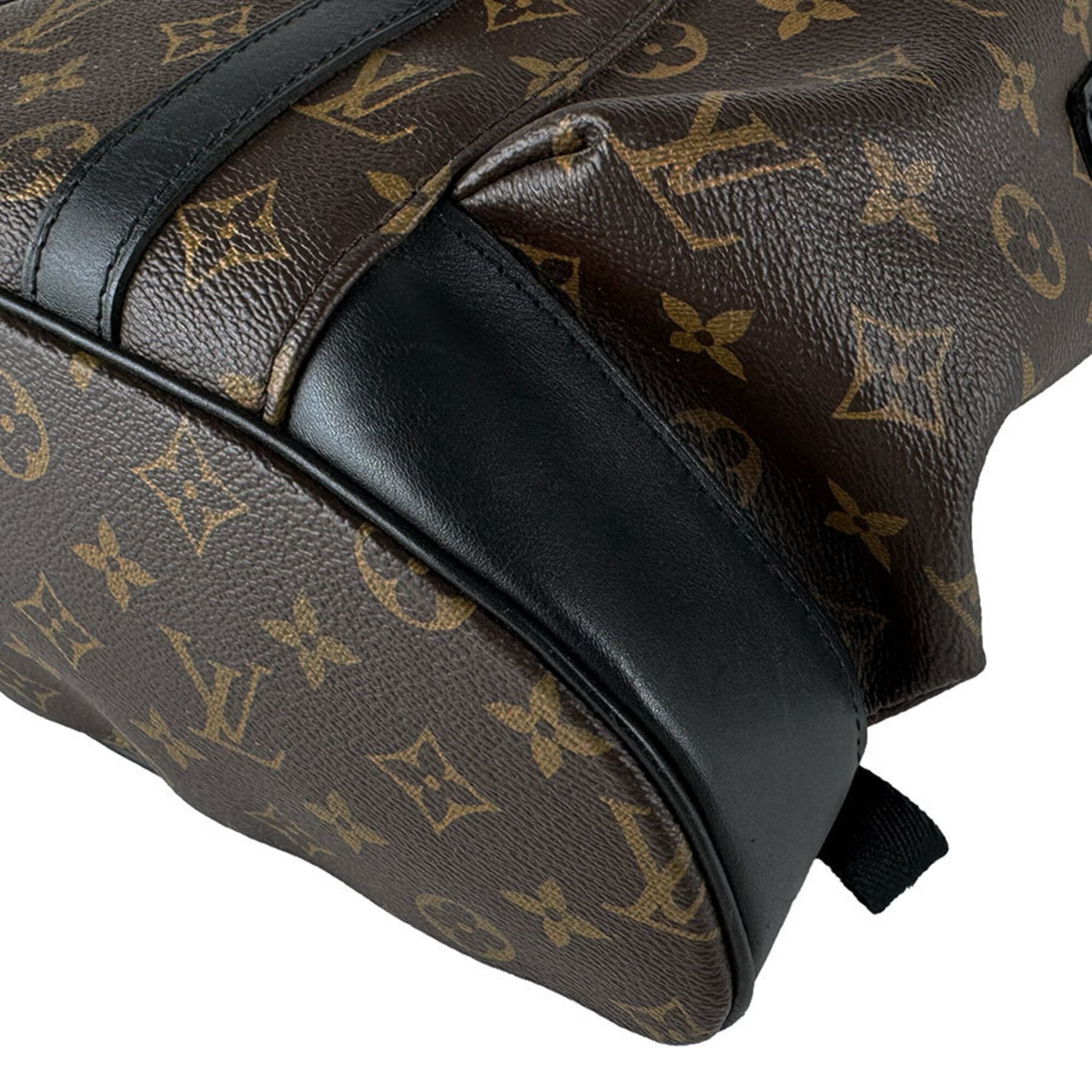 Louis Vuitton Black Brown Monogram Macassar Backpack (Pre-Owned)