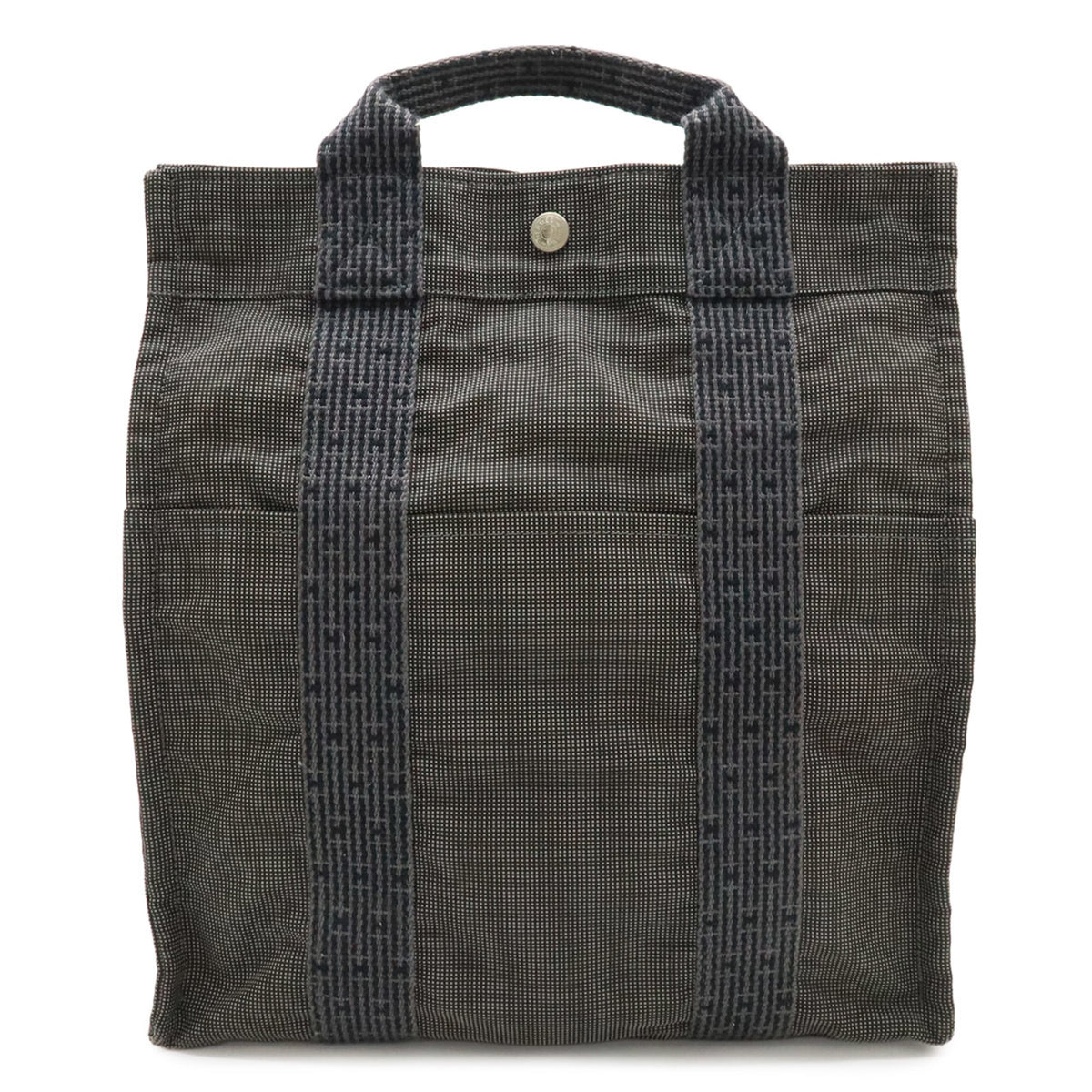 Hermes Gray Canvas Backpack Shoulder Bag (Pre-Owned)