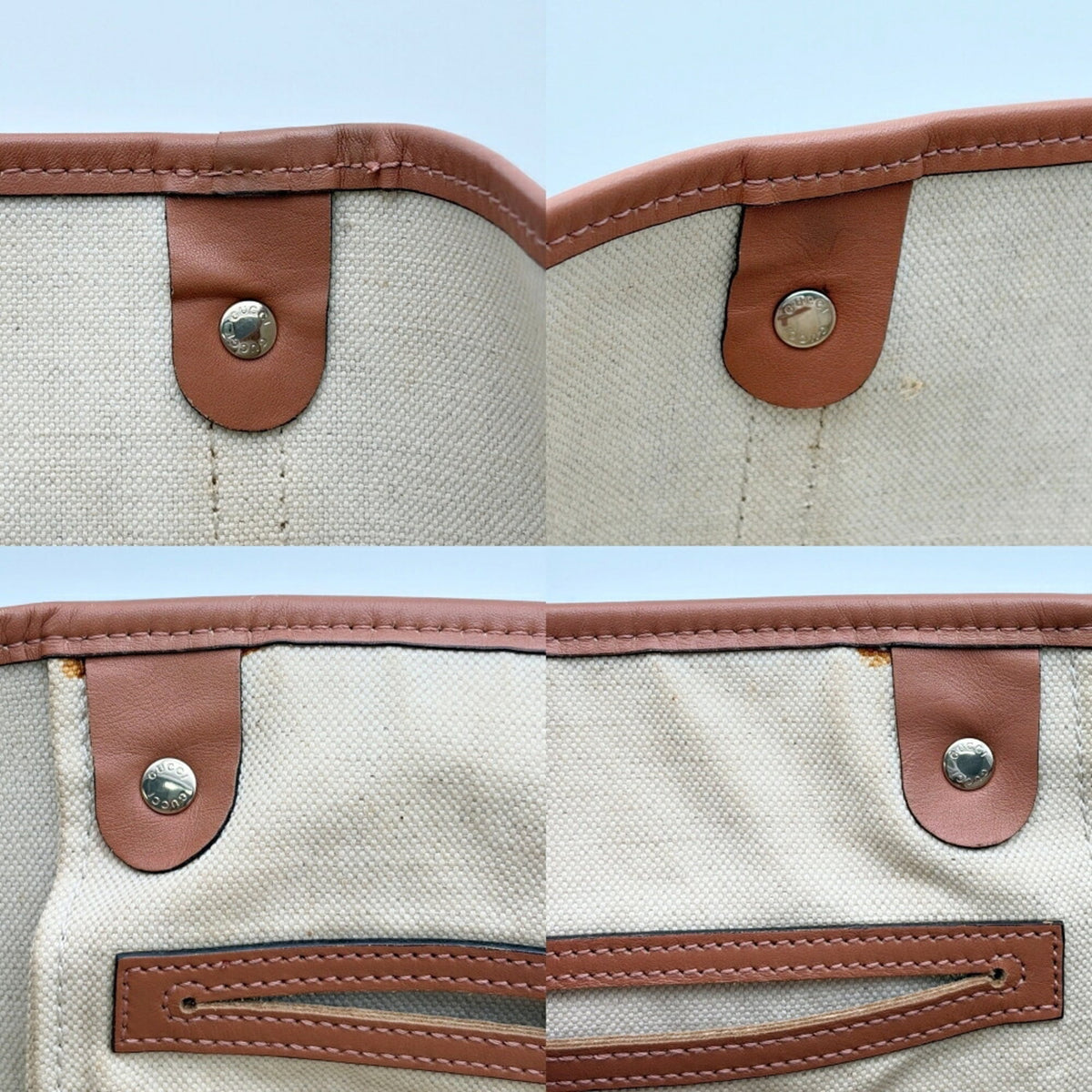 Gucci Gg Plus Beige Brown Pvc Leather Handbag Tote Bag (Pre-Owned)