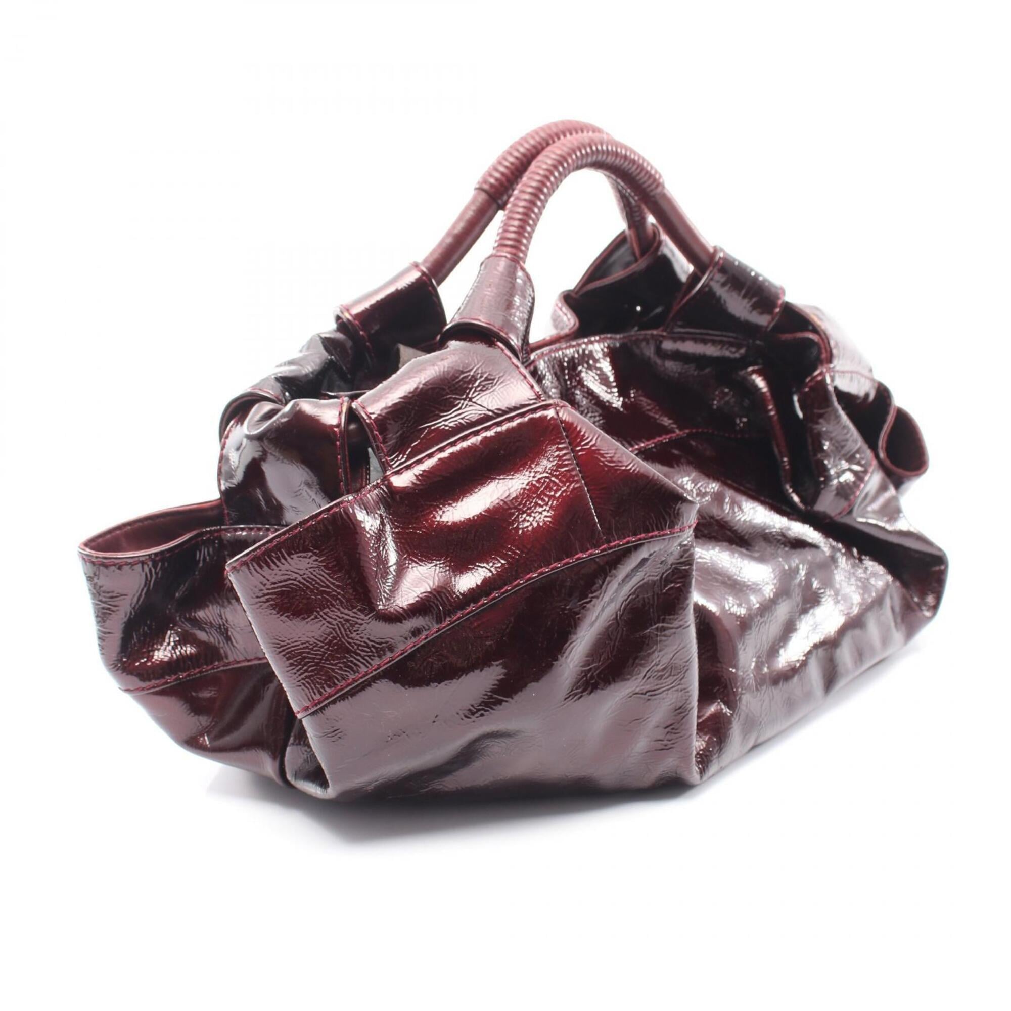 Loewe Bordeaux Patent Leather Handbag (Pre-Owned)