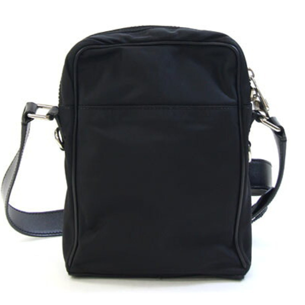 Dolce & Gabbana Black Nylon Leather Crossbody Bag Shoulder Bag (Pre-Owned)