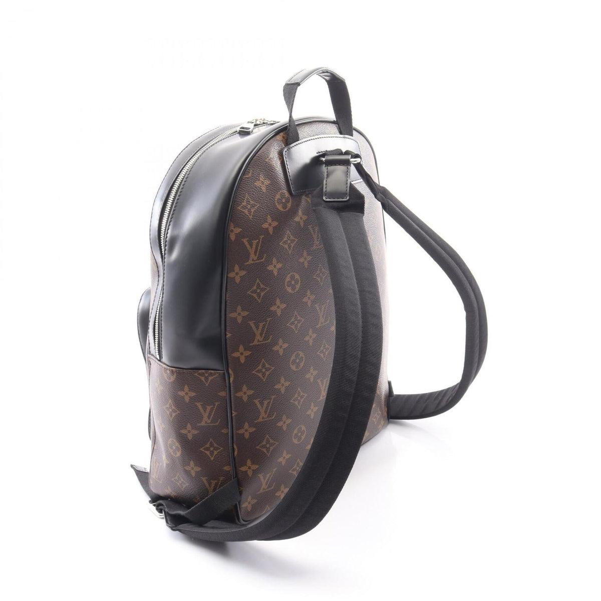 Louis Vuitton Black Brown Coated Canvas Leather Backpack Handbag (Pre-Owned)