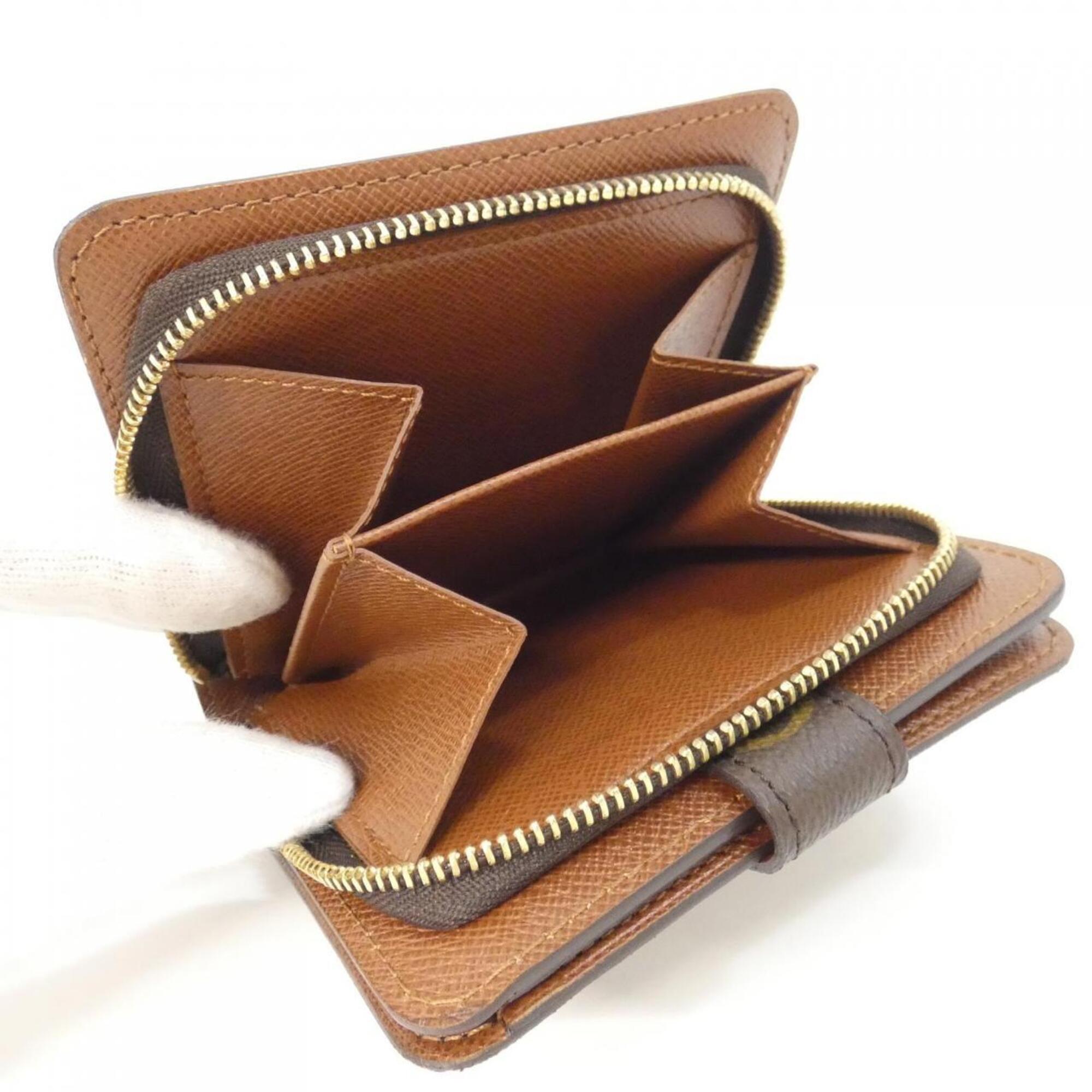 Louis Vuitton Marron Coated Canvas Wallet (Bi-Fold) (Pre-Owned)