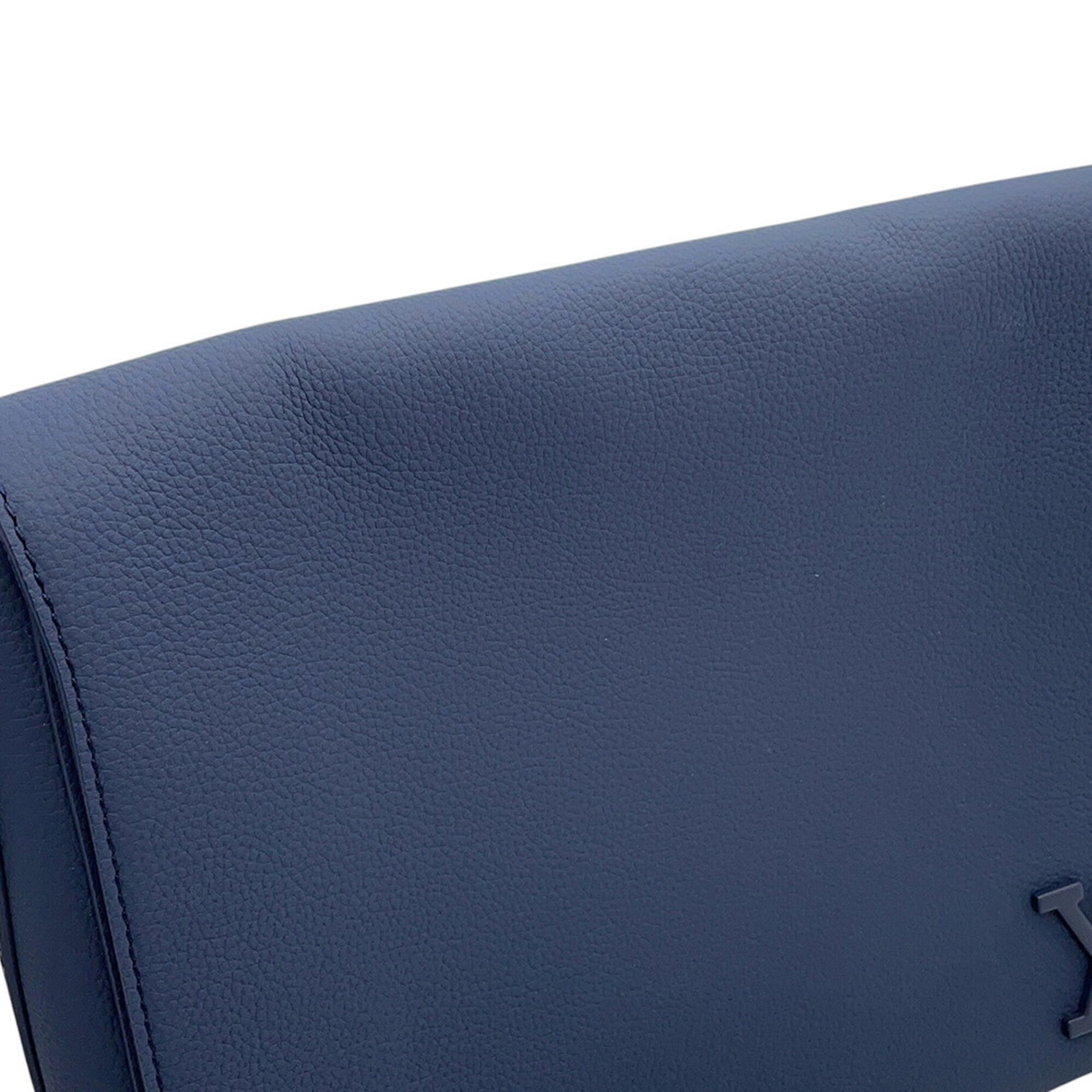 Louis Vuitton Navy Leather Handbag Shoulder Bag (Pre-Owned)