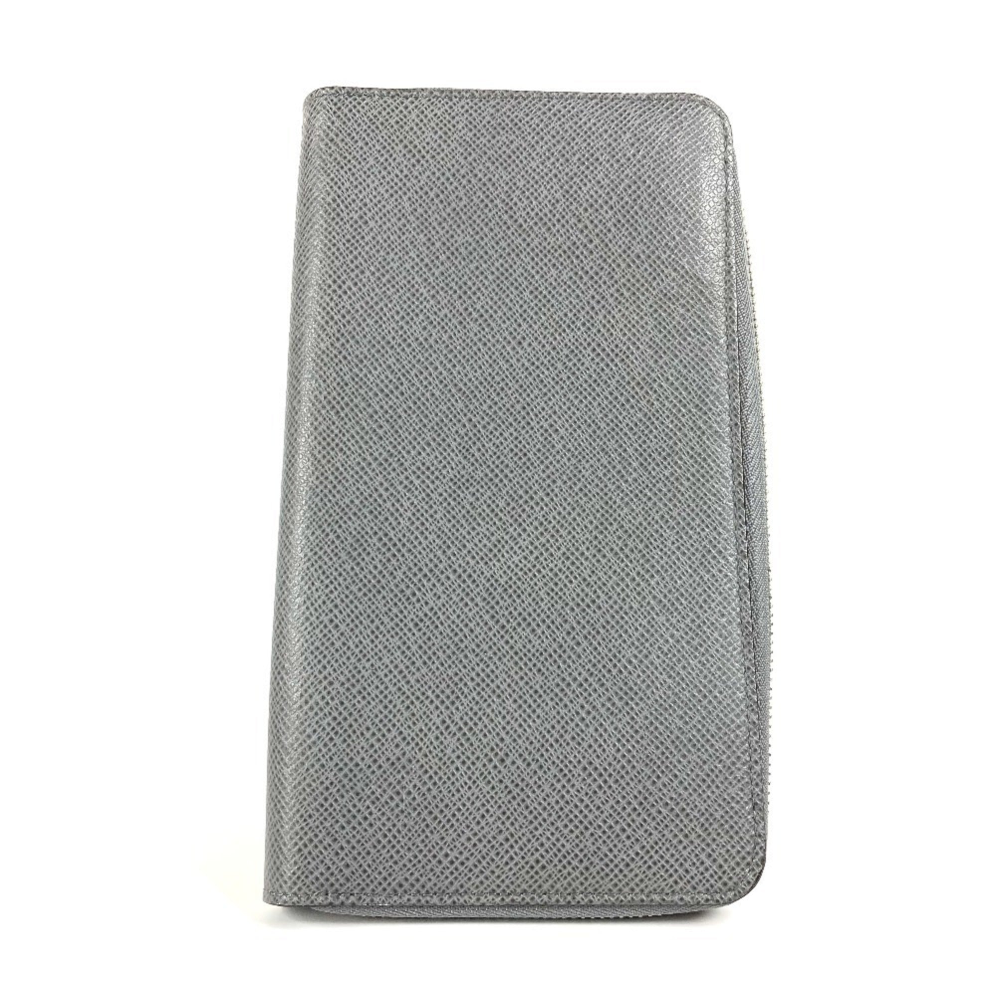 Louis Vuitton Glacier Gray Taiga Leather Long Wallet (Bi-Fold) (Pre-Owned)