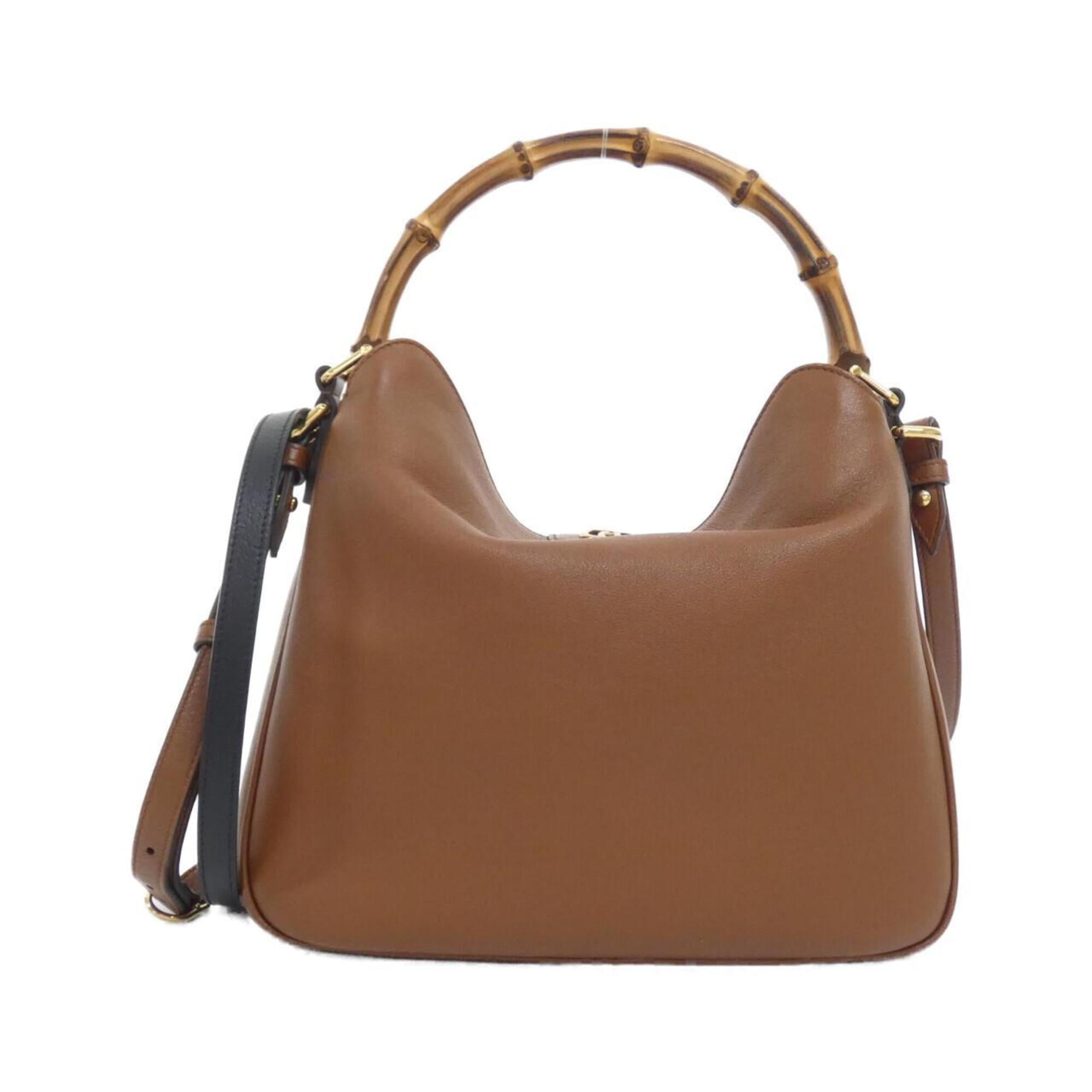 Gucci Brown Leather Shoulder Bag (Pre-Owned)