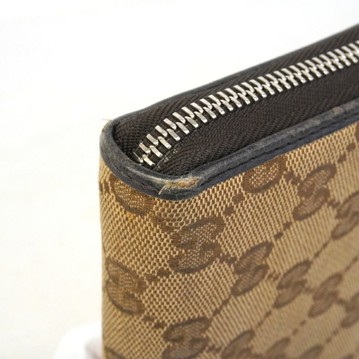 Gucci Brown Canvas Long Wallet (Bi-Fold) (Pre-Owned)
