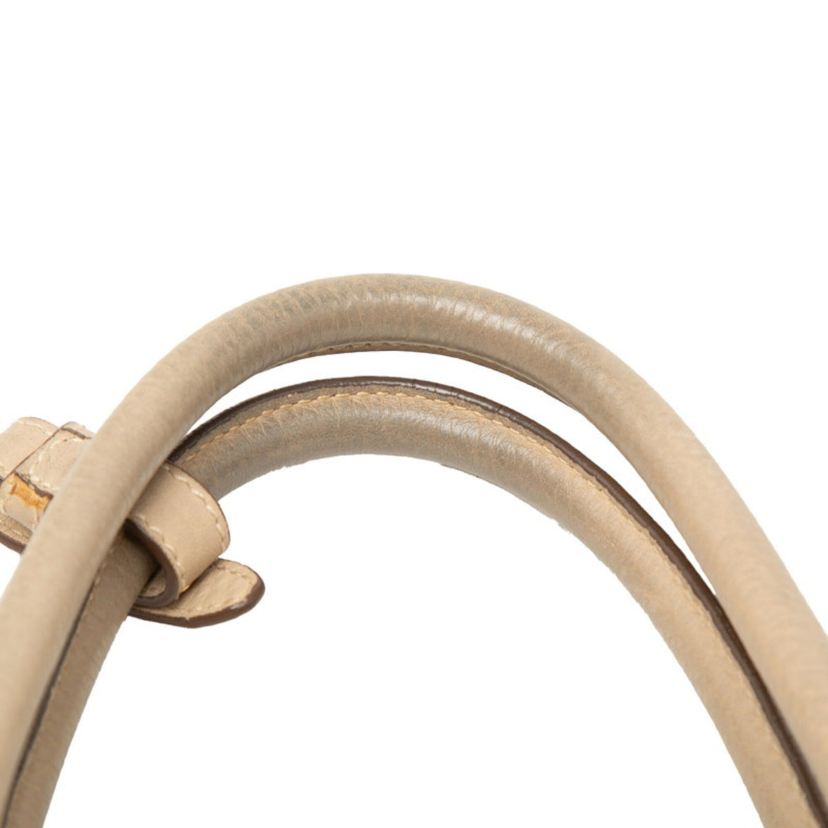 Prada Beige Leather Handbag Shoulder Bag (Pre-Owned)