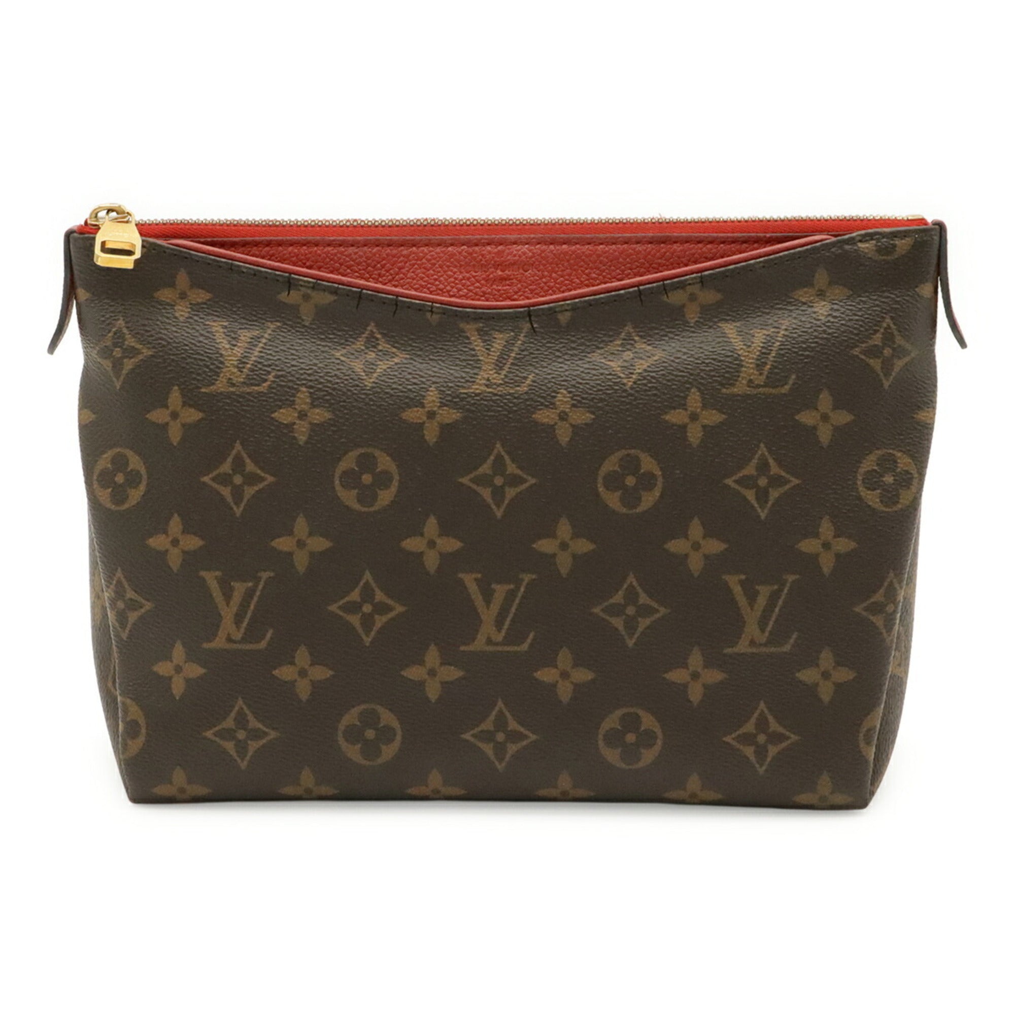 Louis Vuitton Cerise Monogram Red Color White Monogram Clutch Bag Pouch (Pre-Owned)