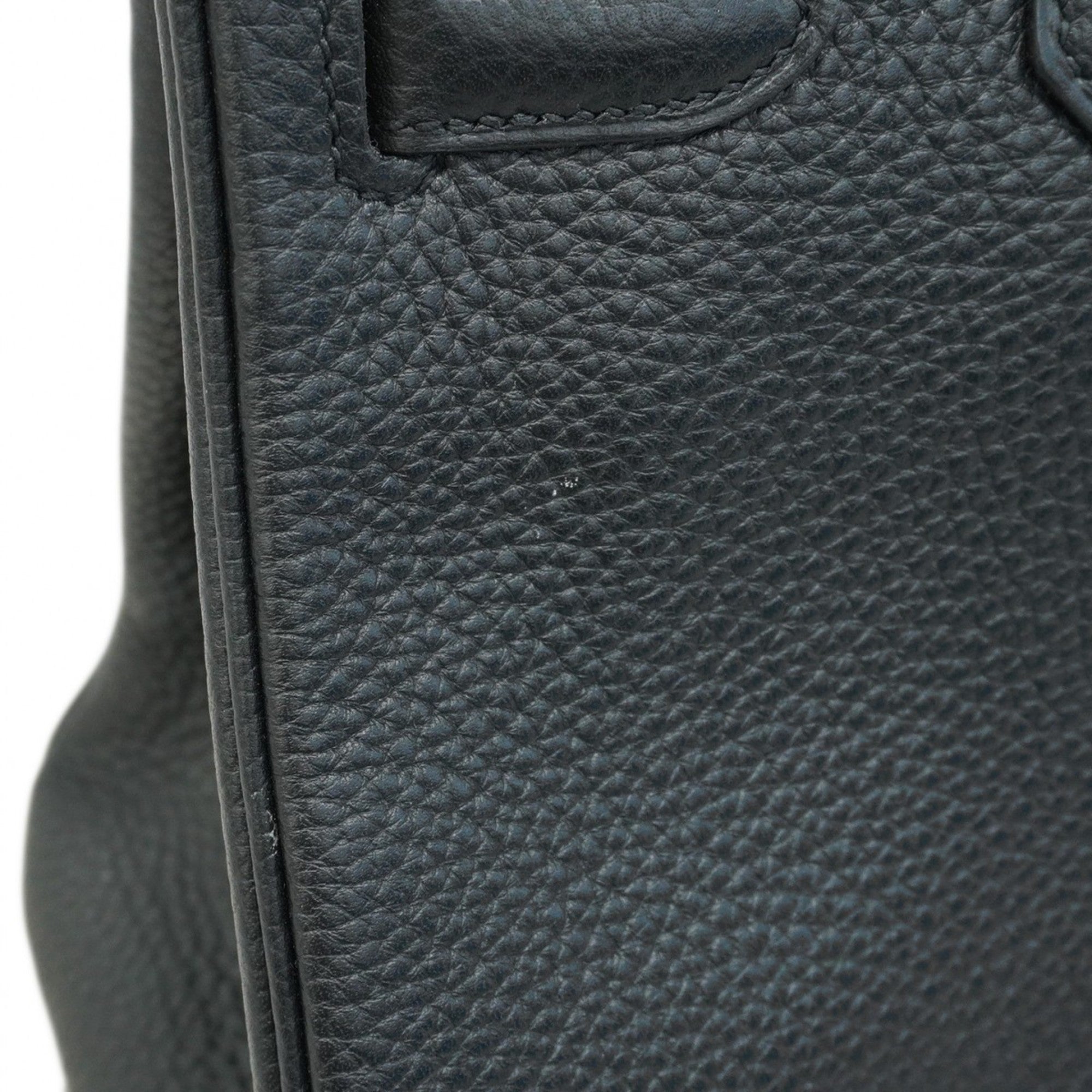 Hermes Black Taurillon Clemence Leather Handbag (Pre-Owned)