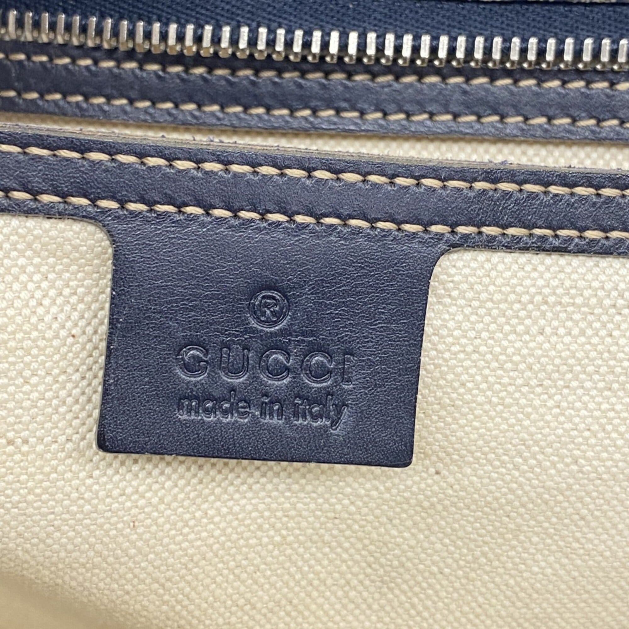 Gucci Navy Pvc Tote Bag (Pre-Owned)