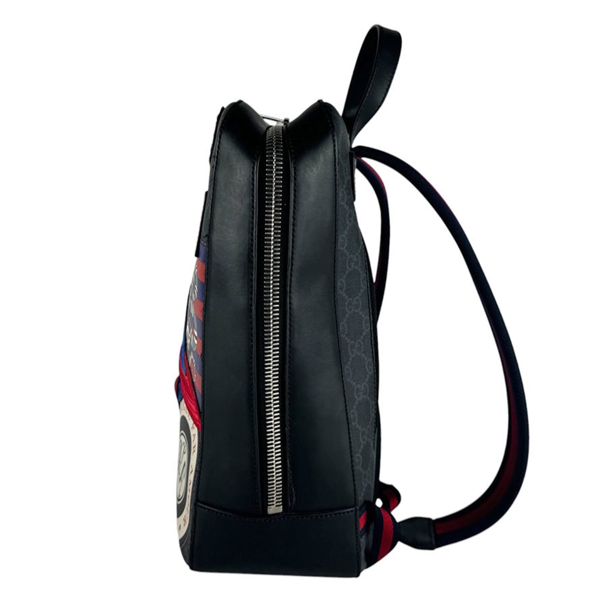 Gucci Black Gray Multi-Color Gg Supreme Backpack (Pre-Owned)