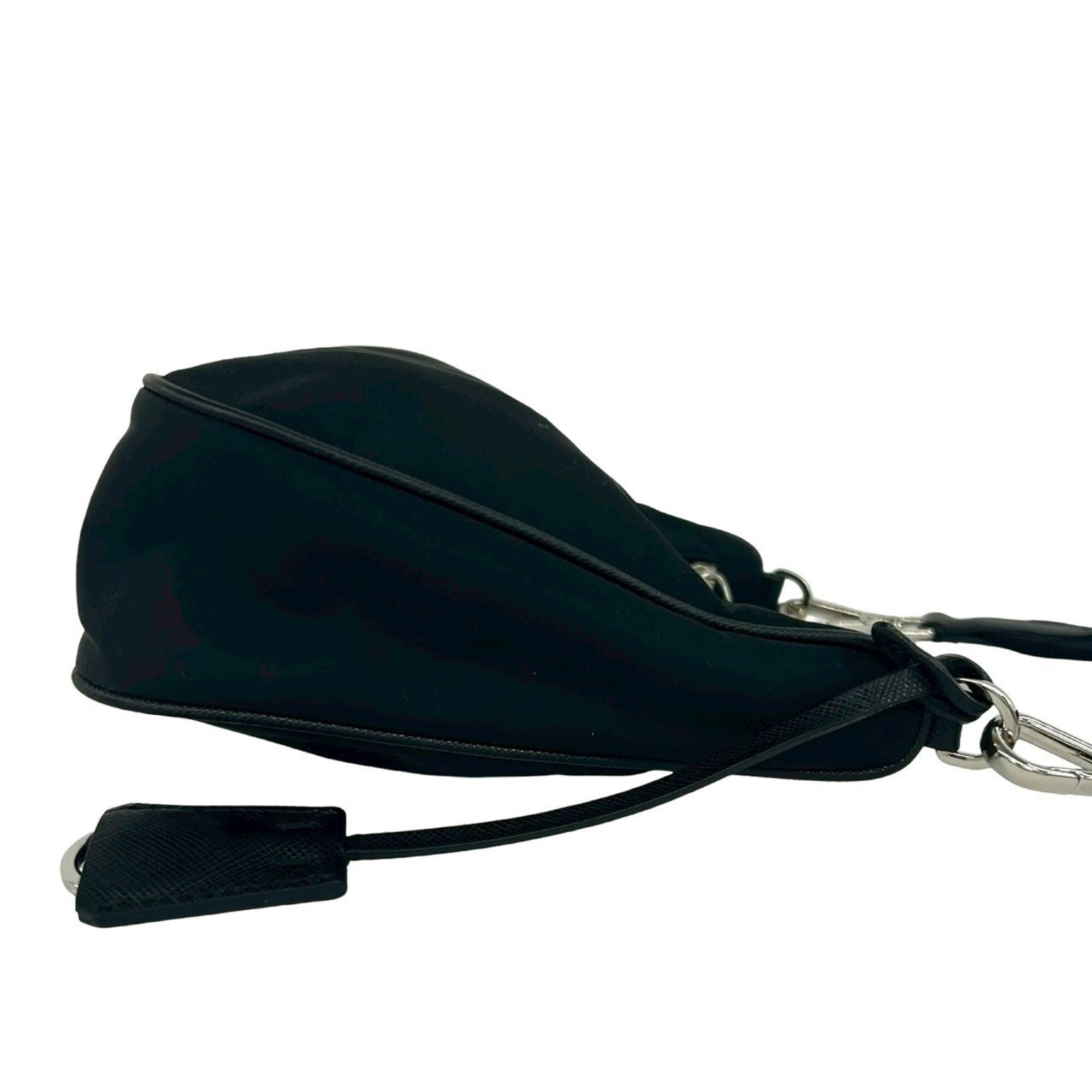 Prada Black Nylon Leather Shoulder Bag (Pre-Owned)